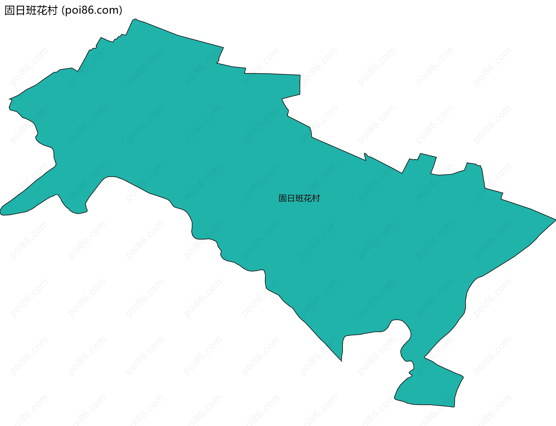 固日班花村边界地图