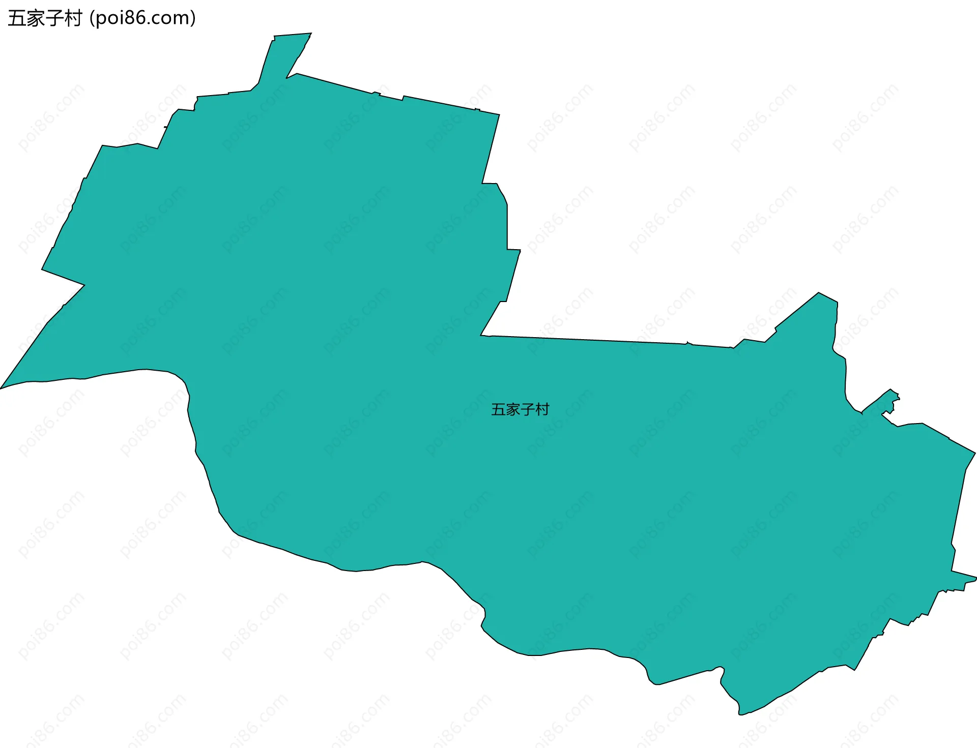 五家子村边界地图