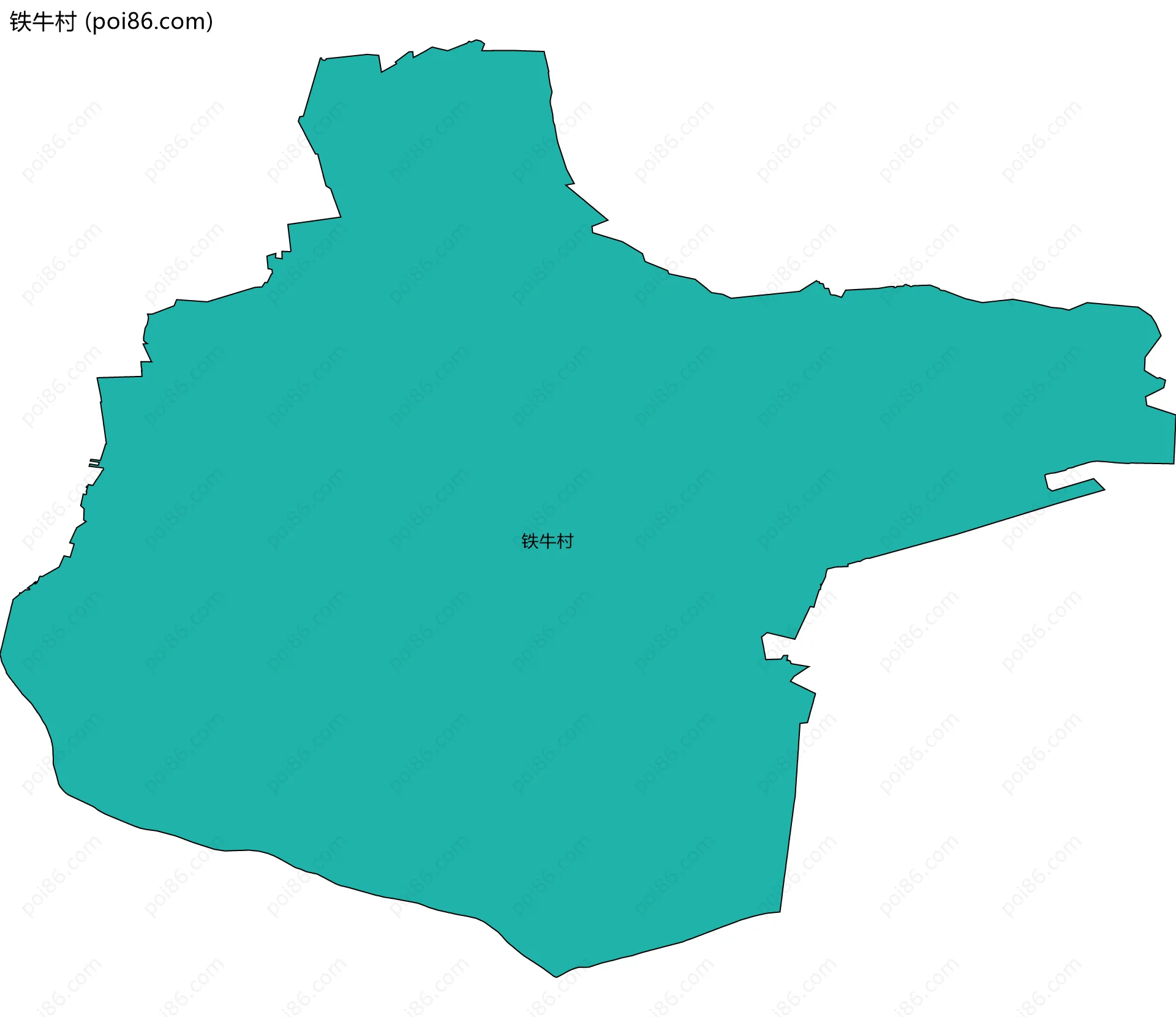铁牛村边界地图