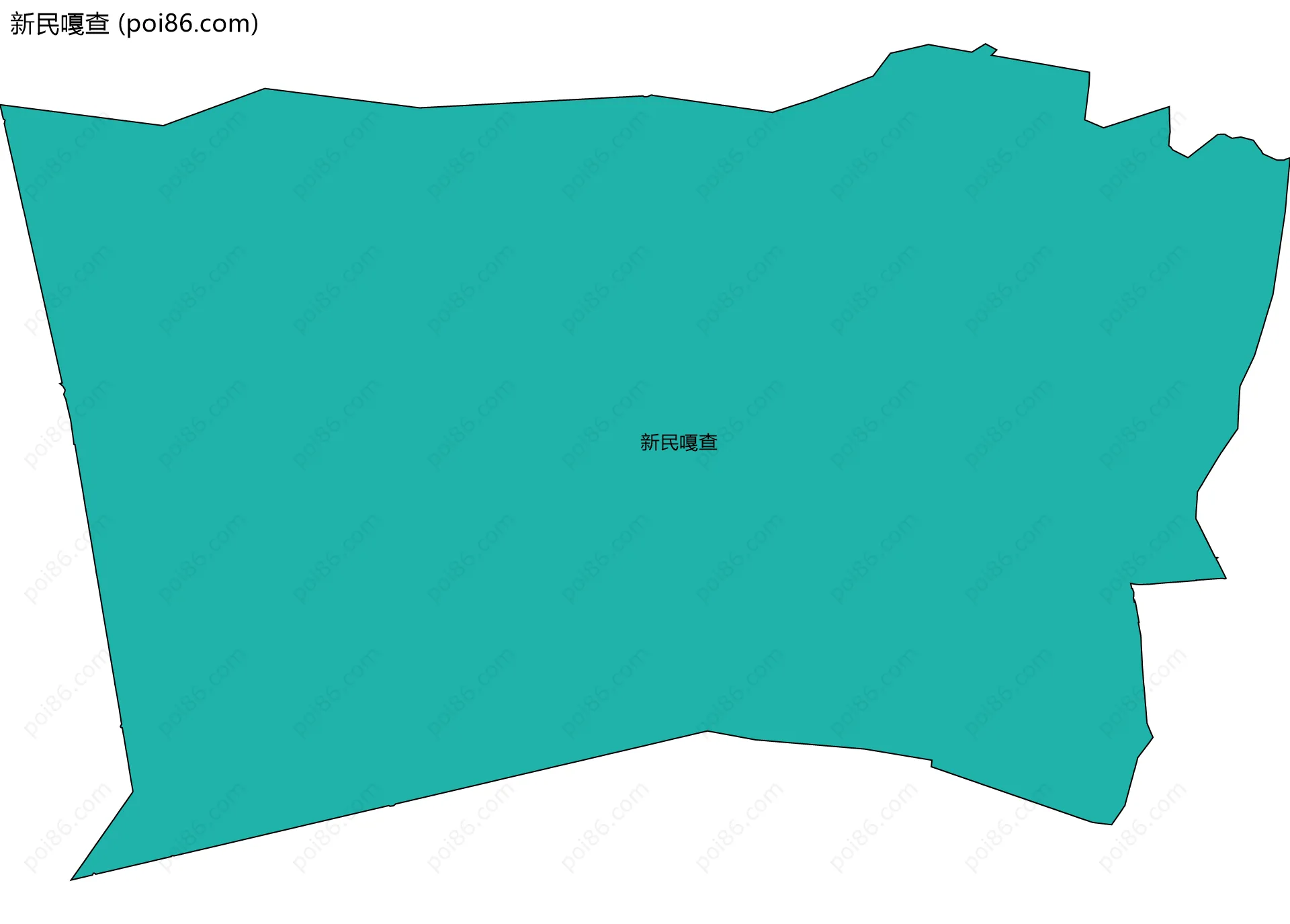 新民嘎查边界地图