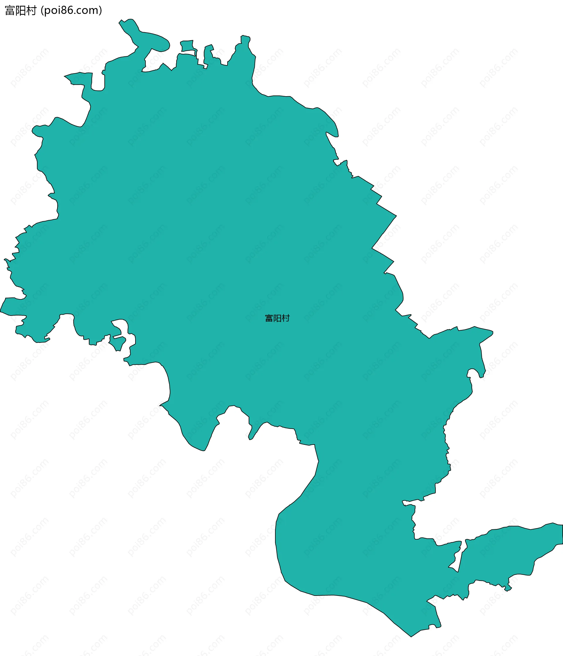 富阳村边界地图