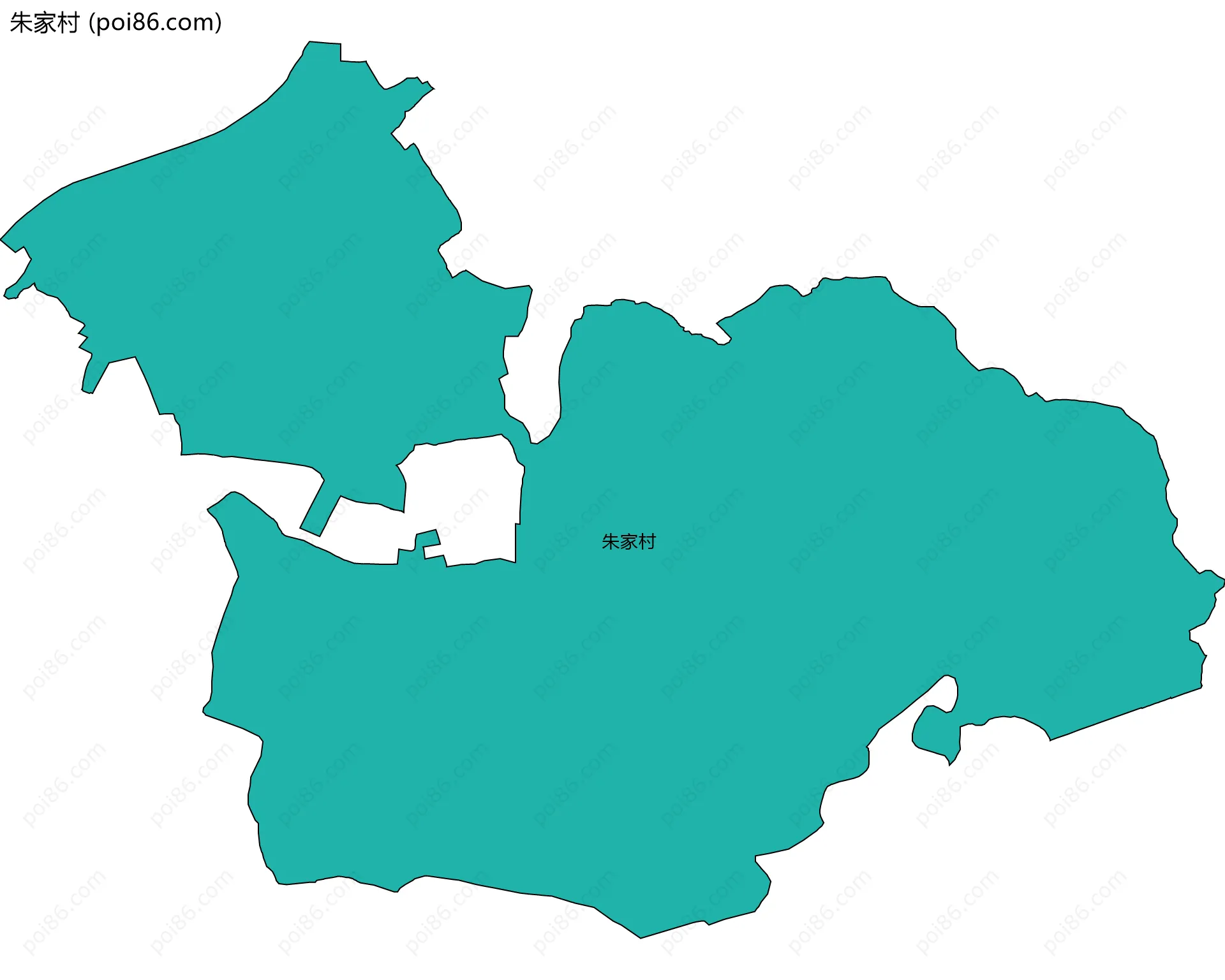 朱家村边界地图
