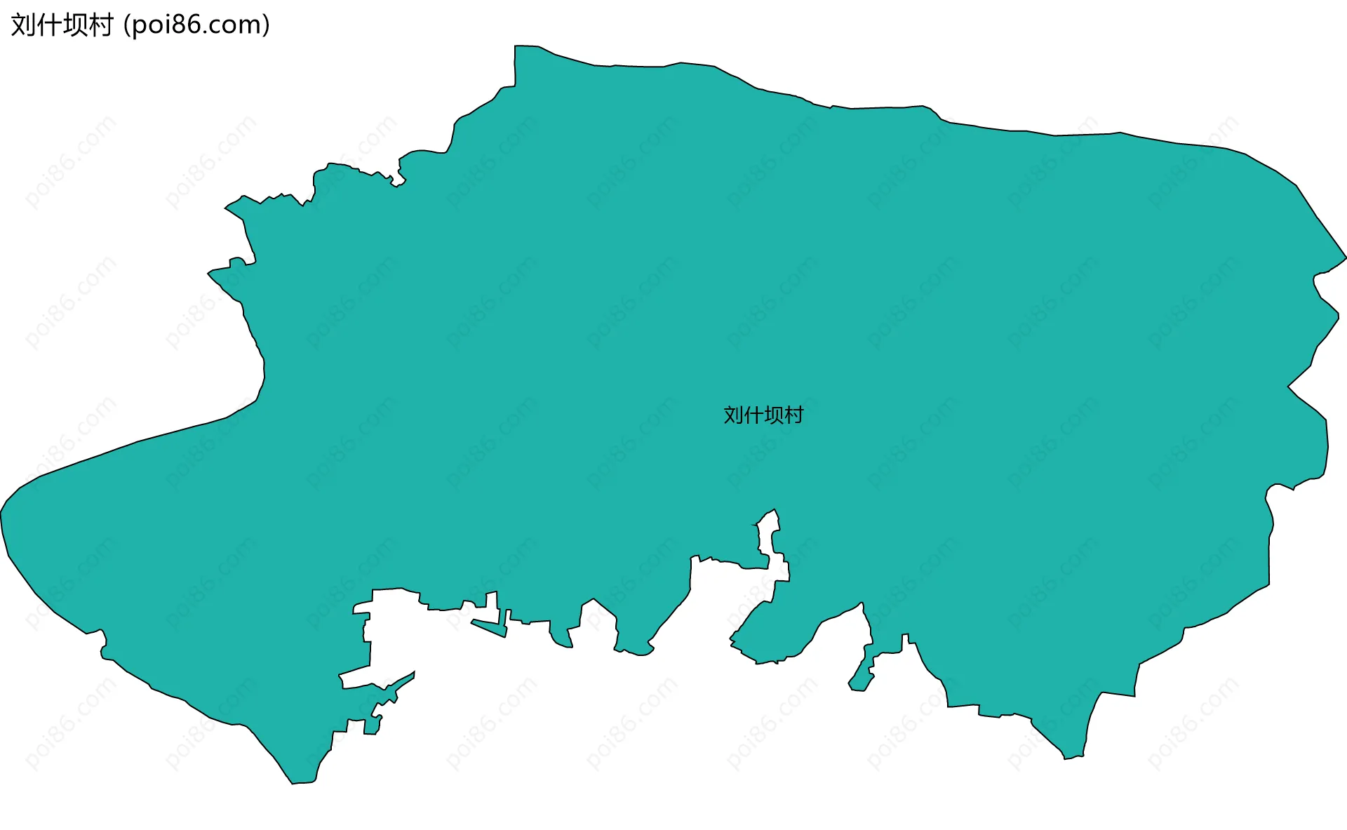 刘什坝村边界地图