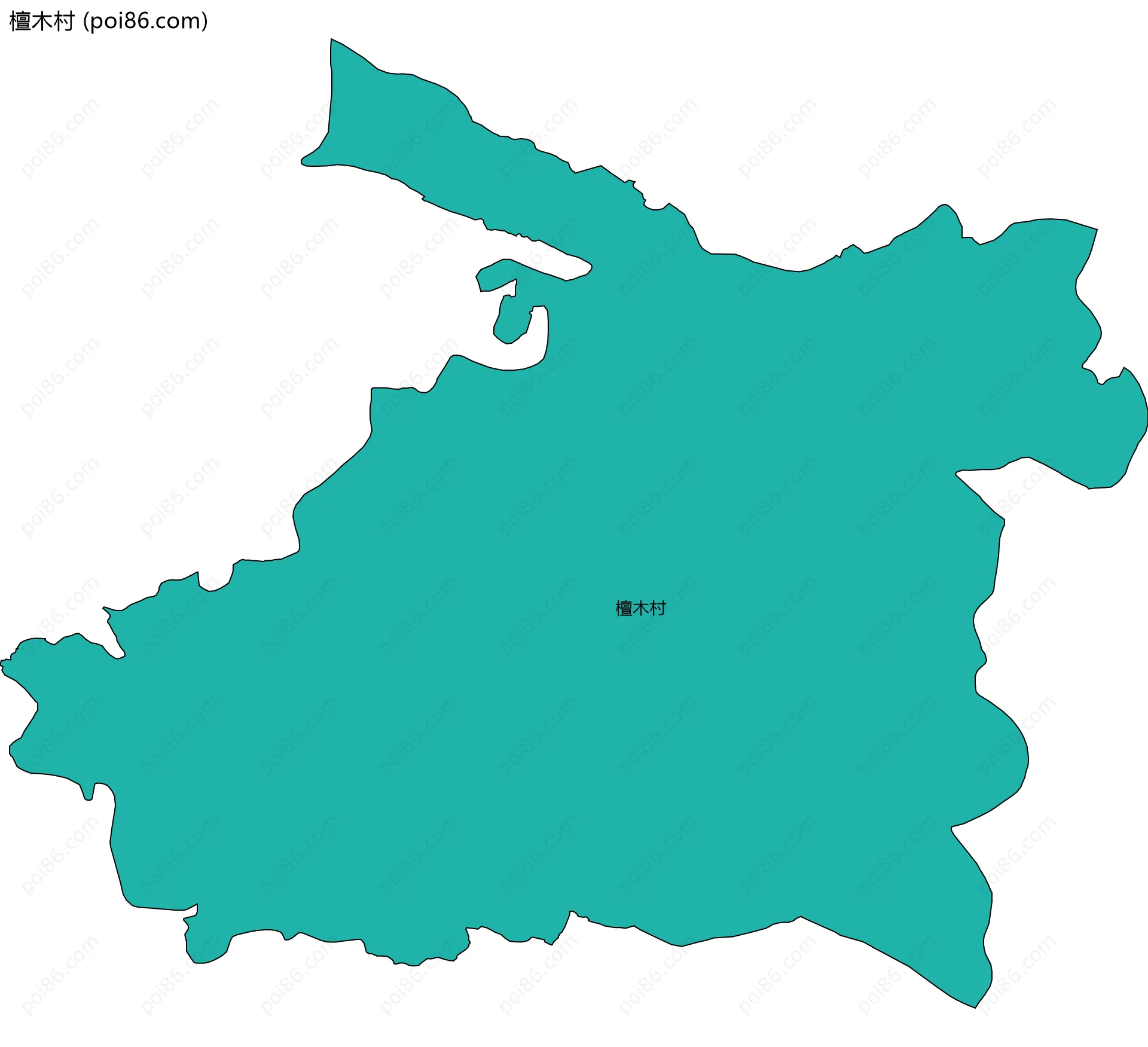檀木村边界地图
