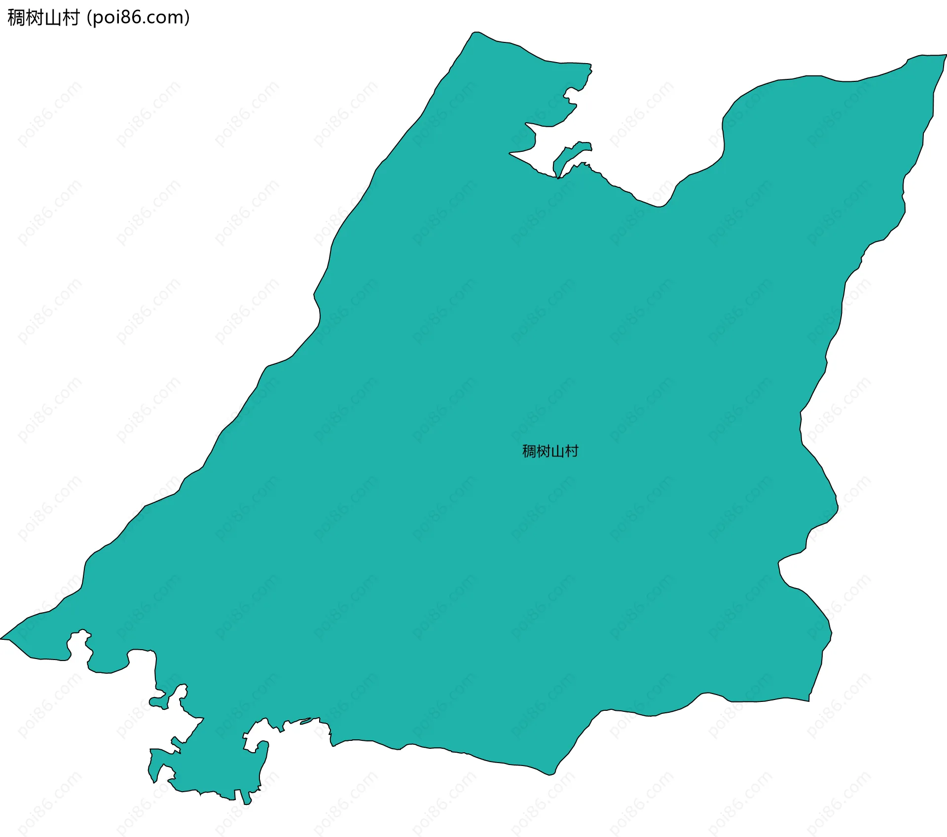 稠树山村边界地图