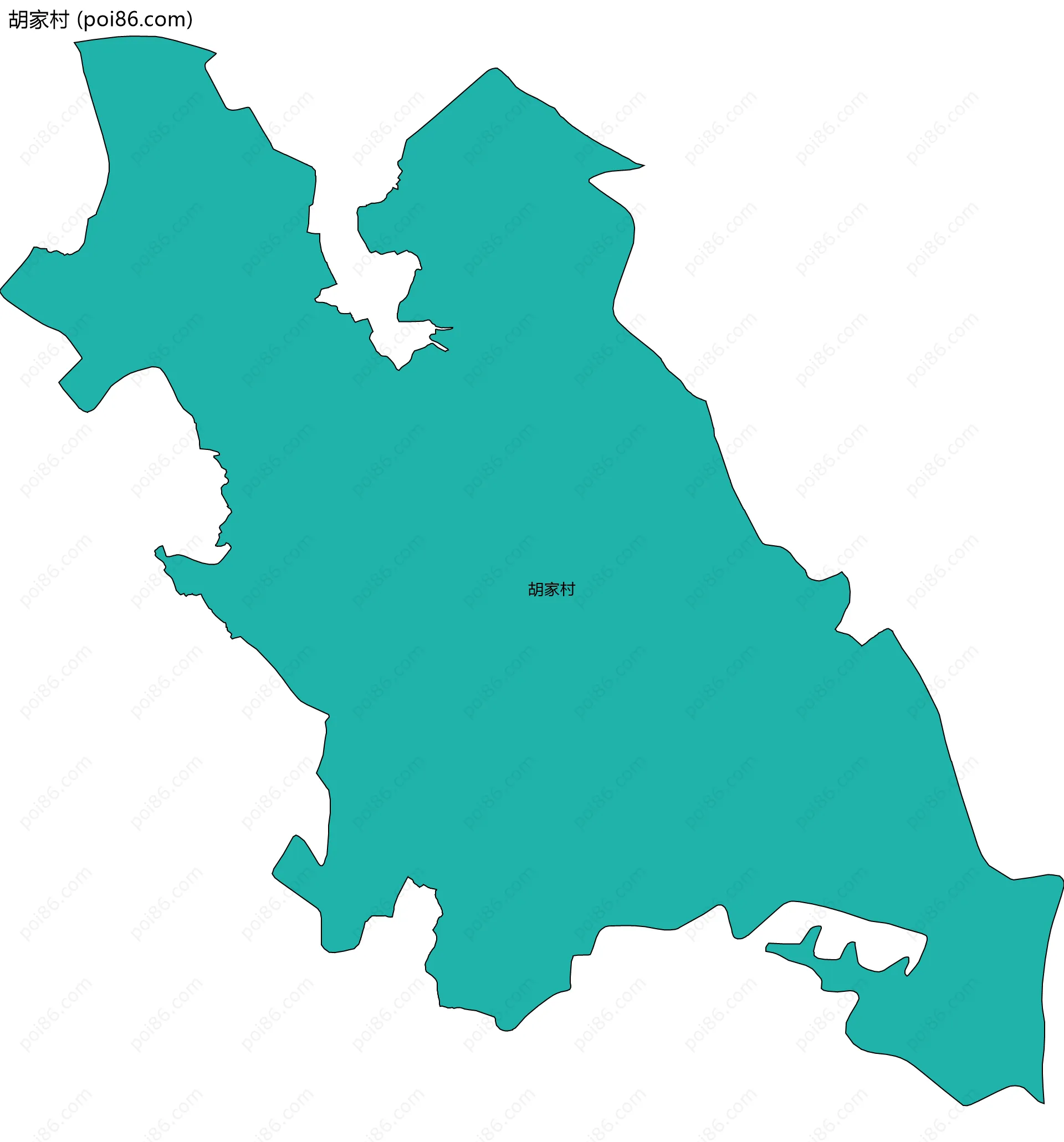 胡家村边界地图