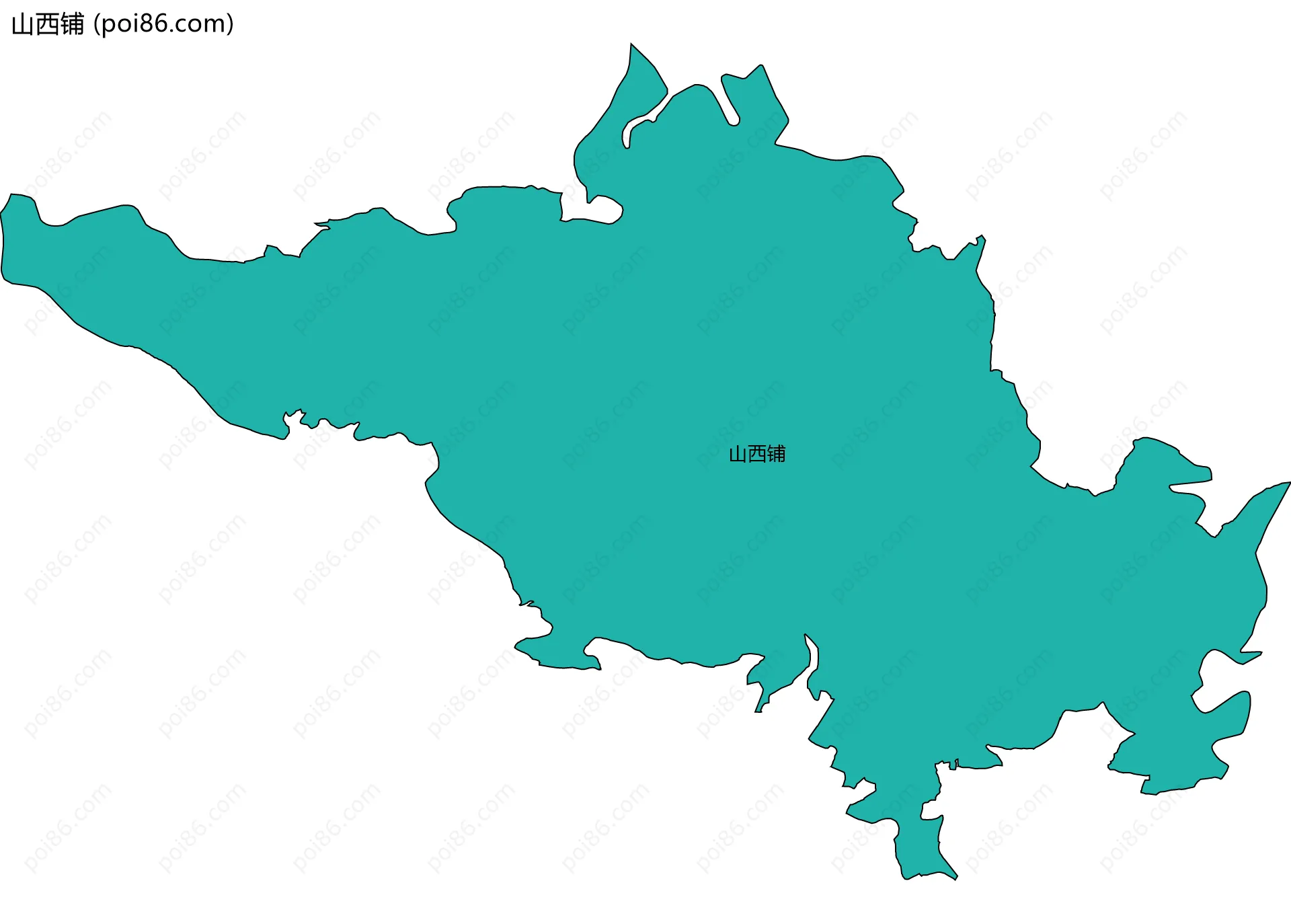 山西铺边界地图