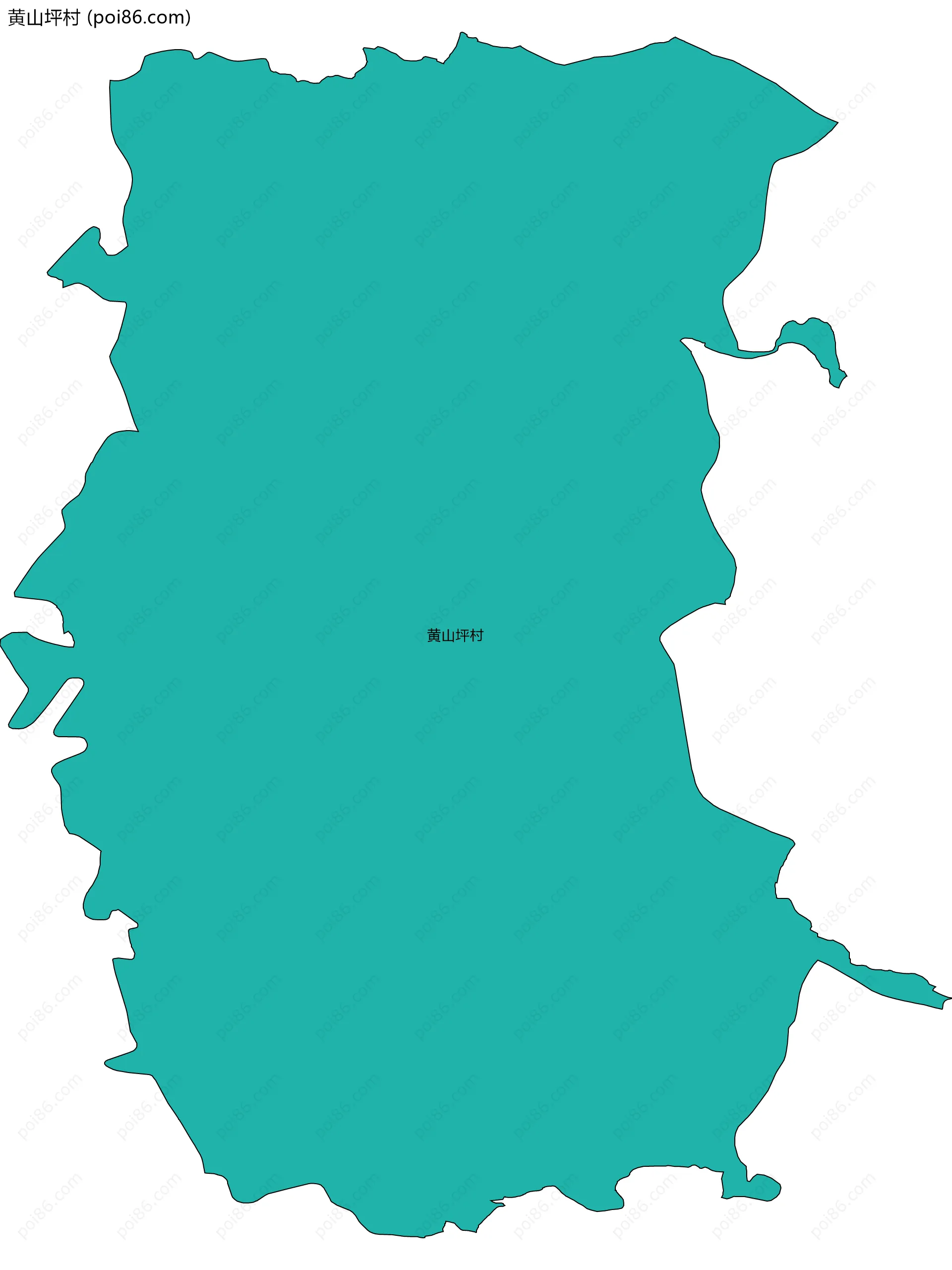 黄山坪村边界地图