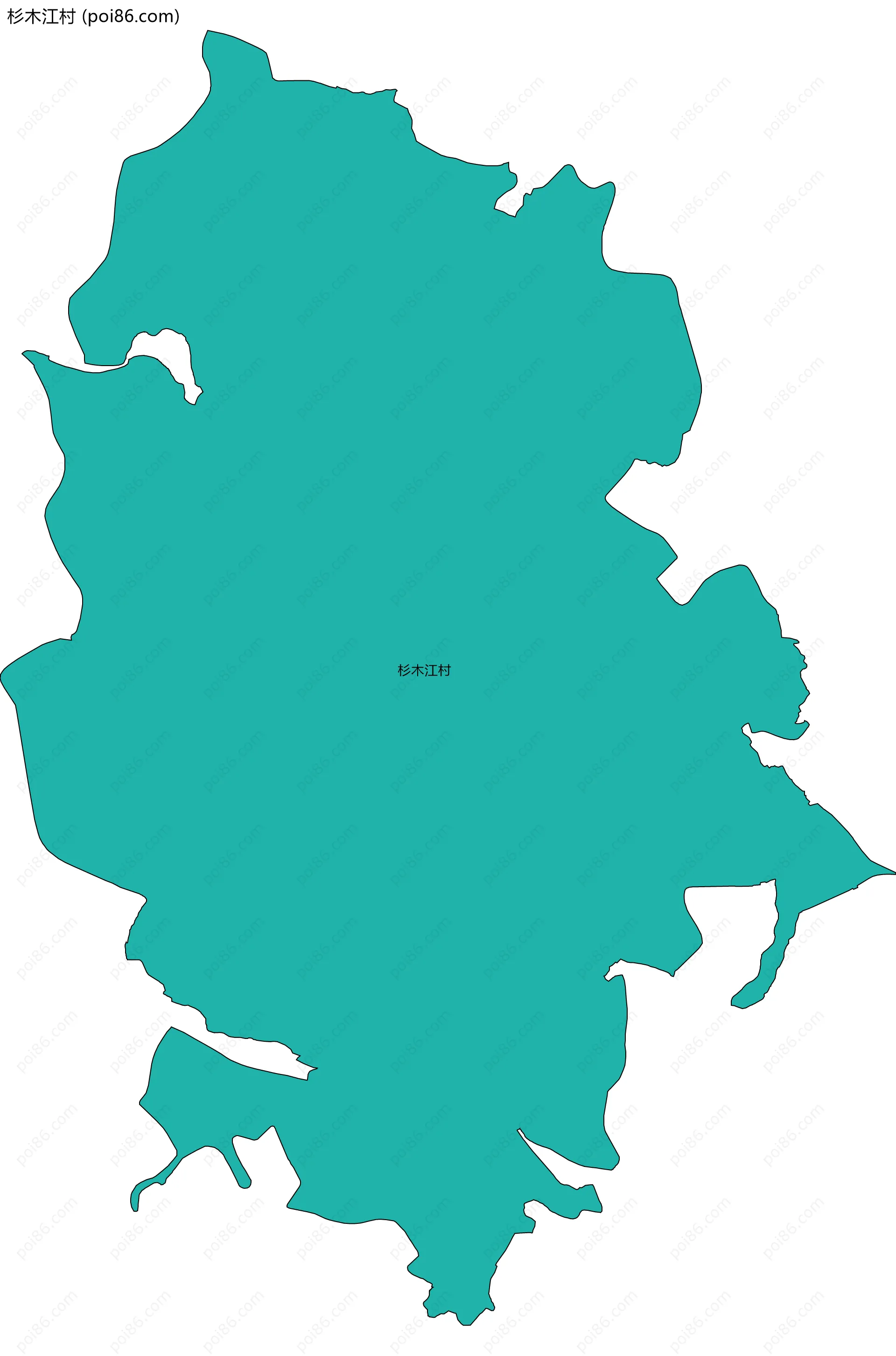 杉木江村边界地图