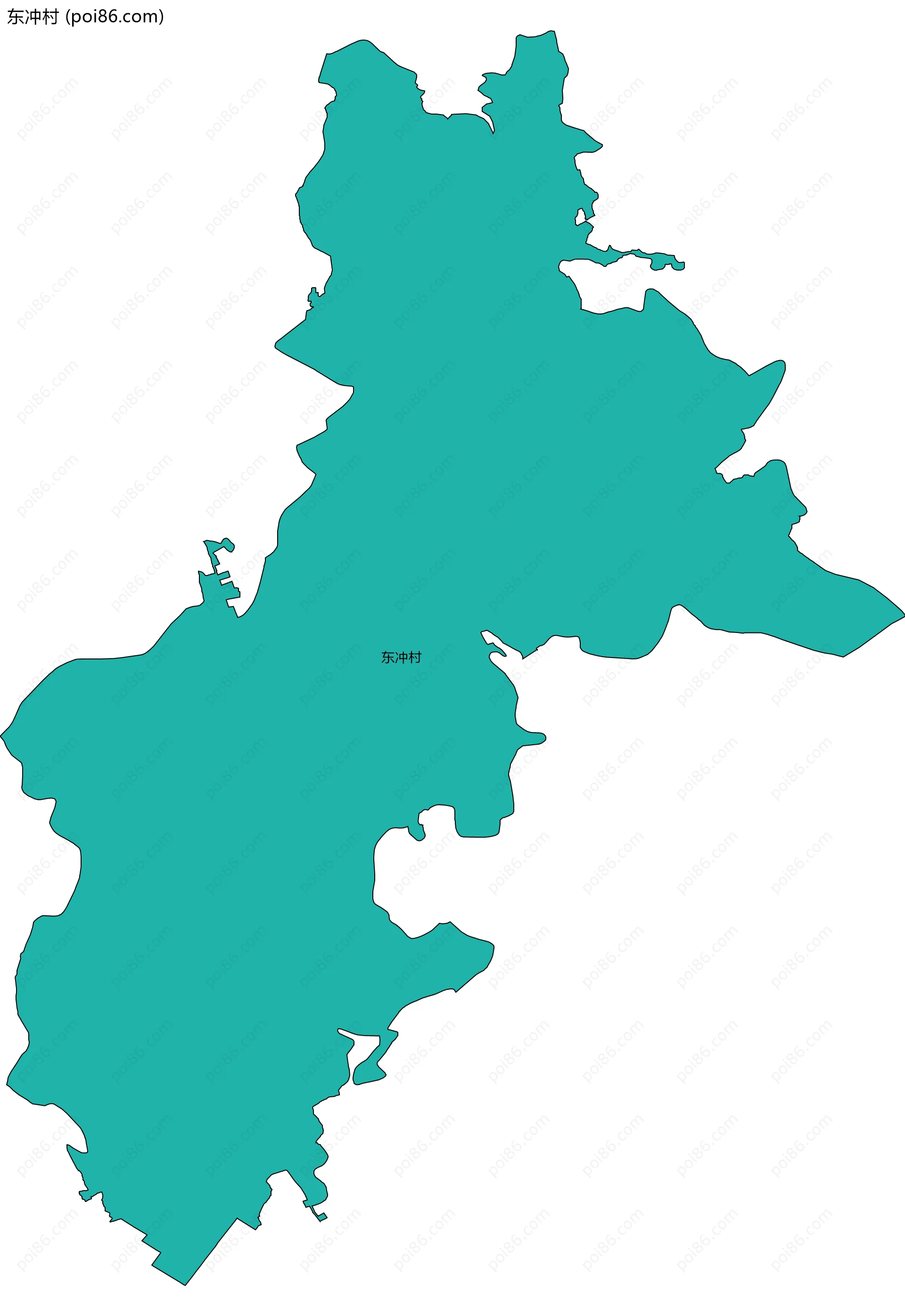 东冲村边界地图