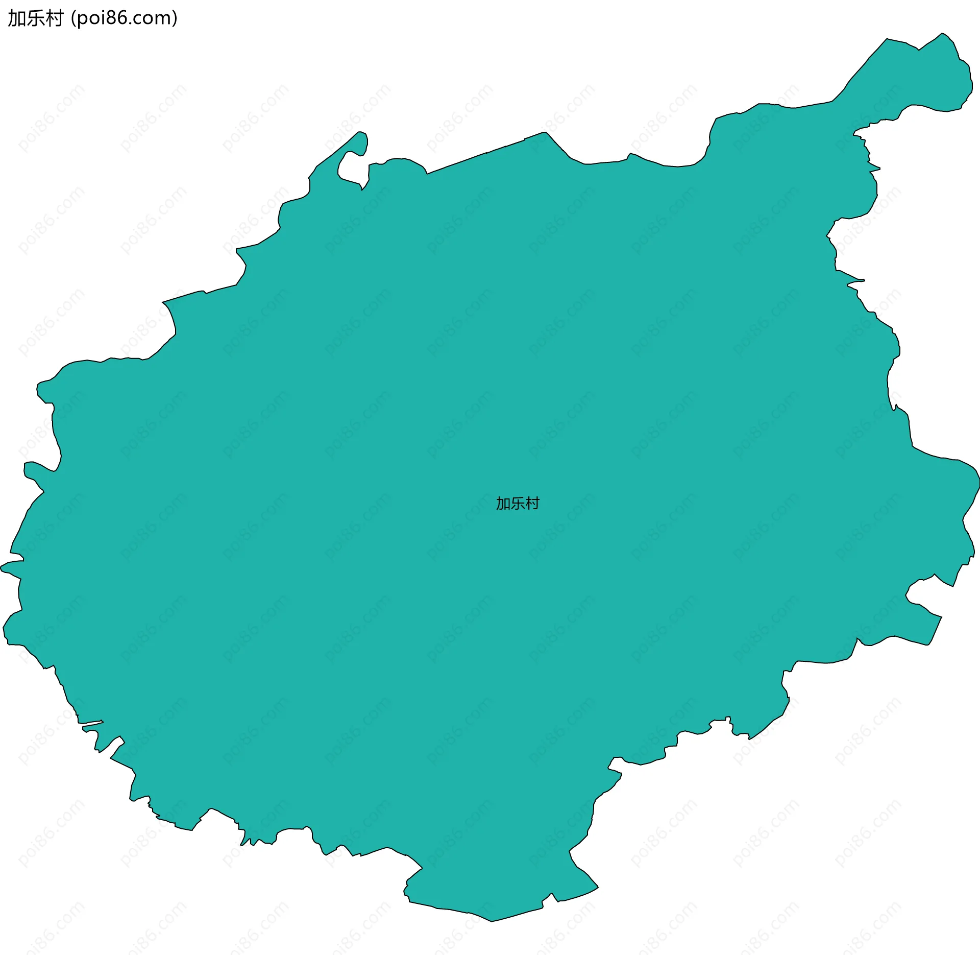 加乐村边界地图