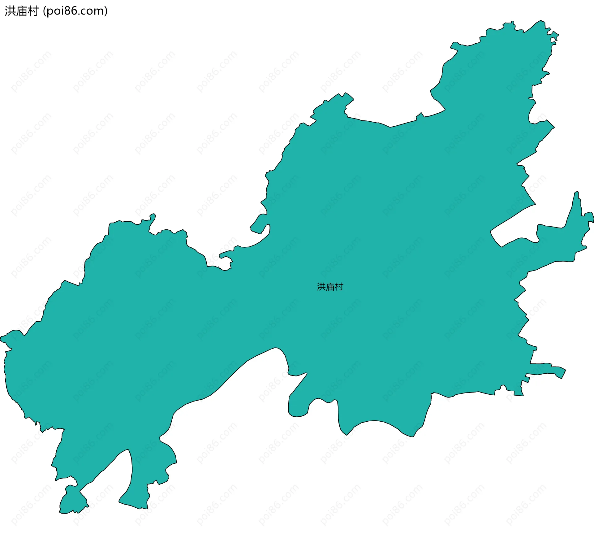 洪庙村边界地图