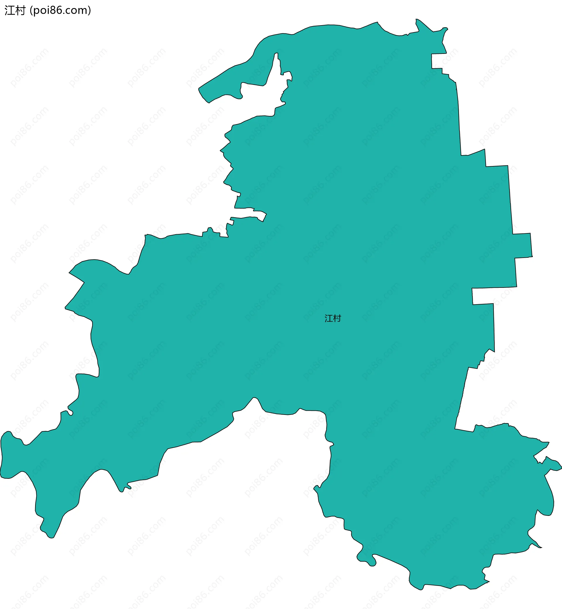 江村边界地图