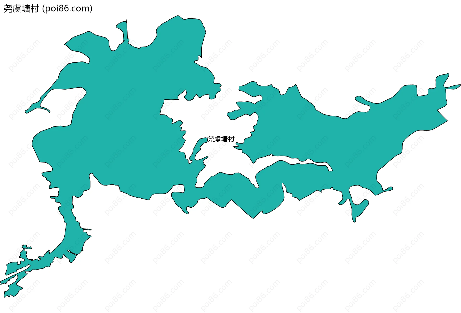 尧虞塘村边界地图