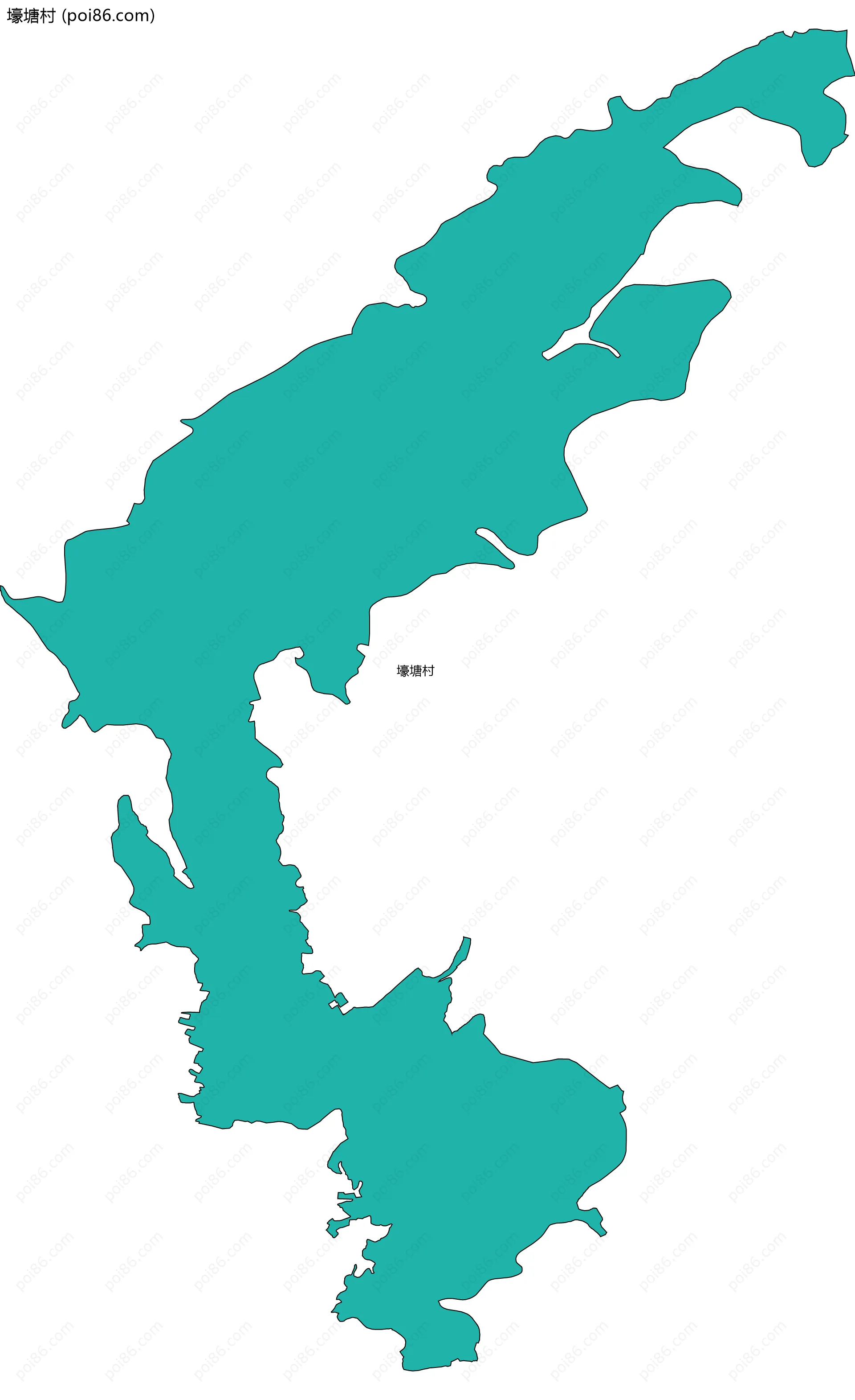 壕塘村边界地图