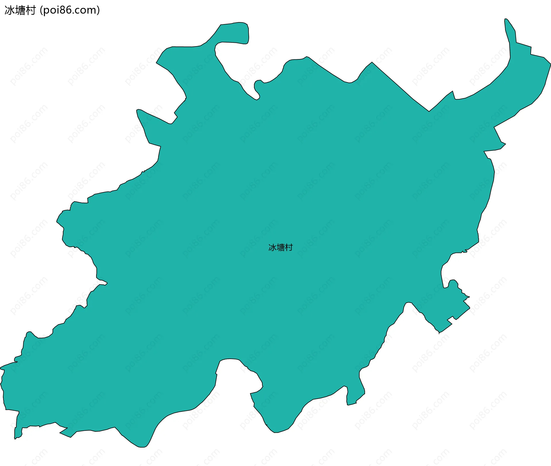 冰塘村边界地图