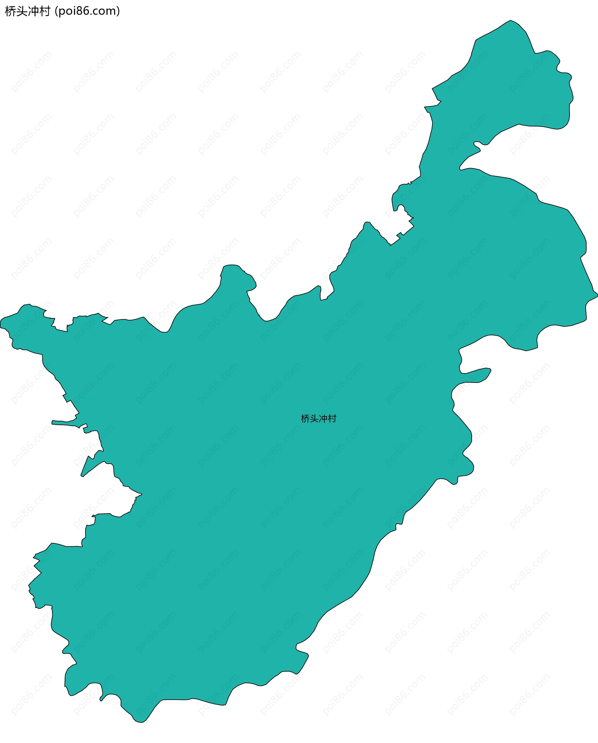 桥头冲村边界地图