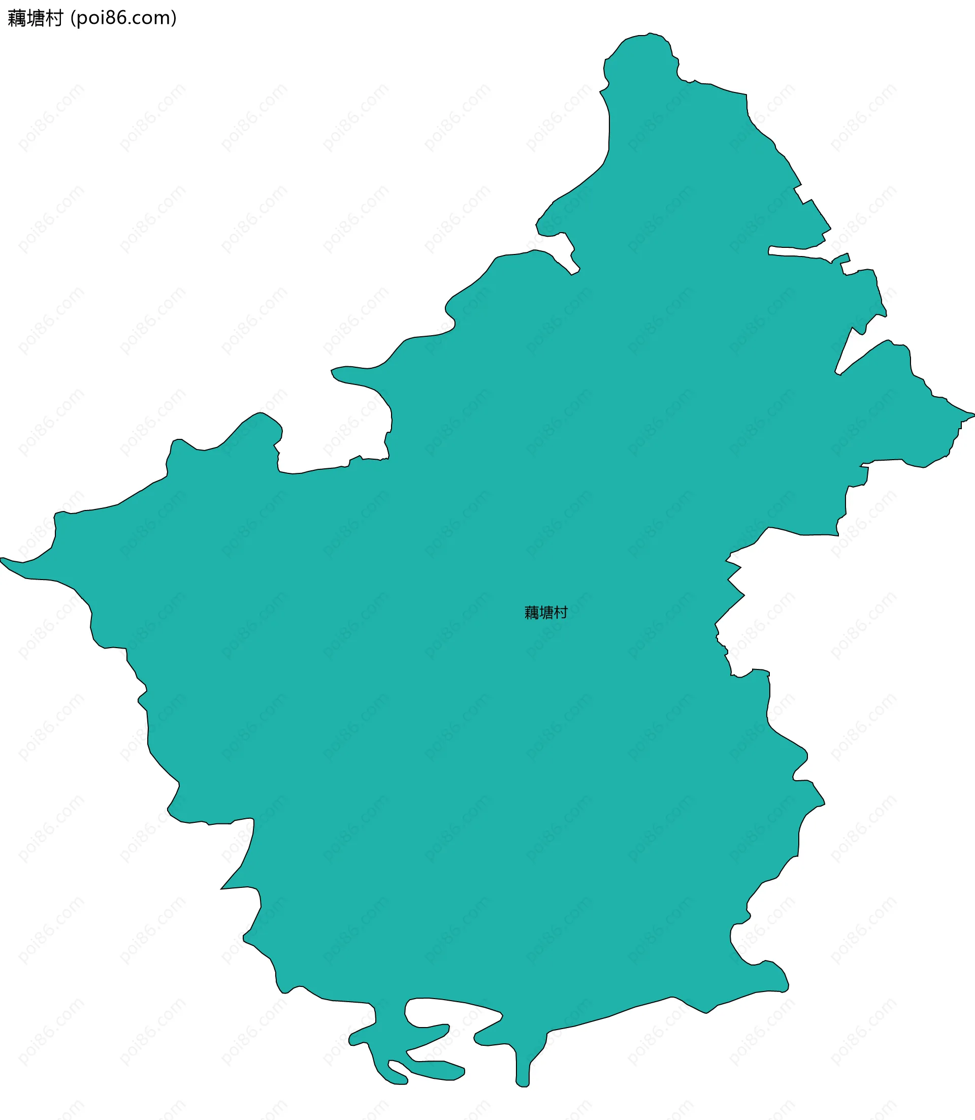 藕塘村边界地图