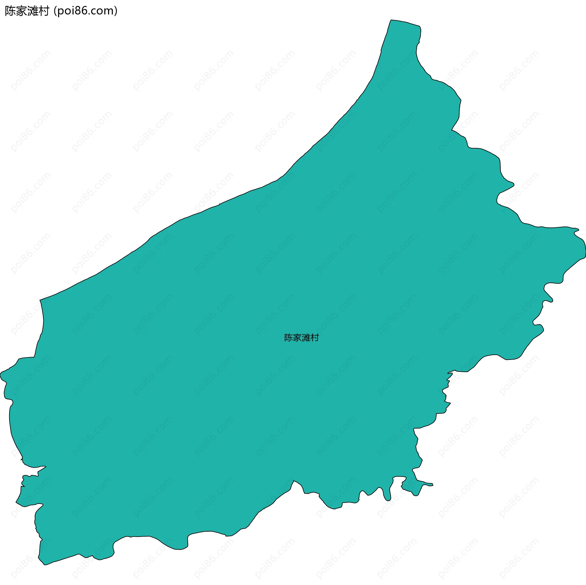 陈家滩村边界地图