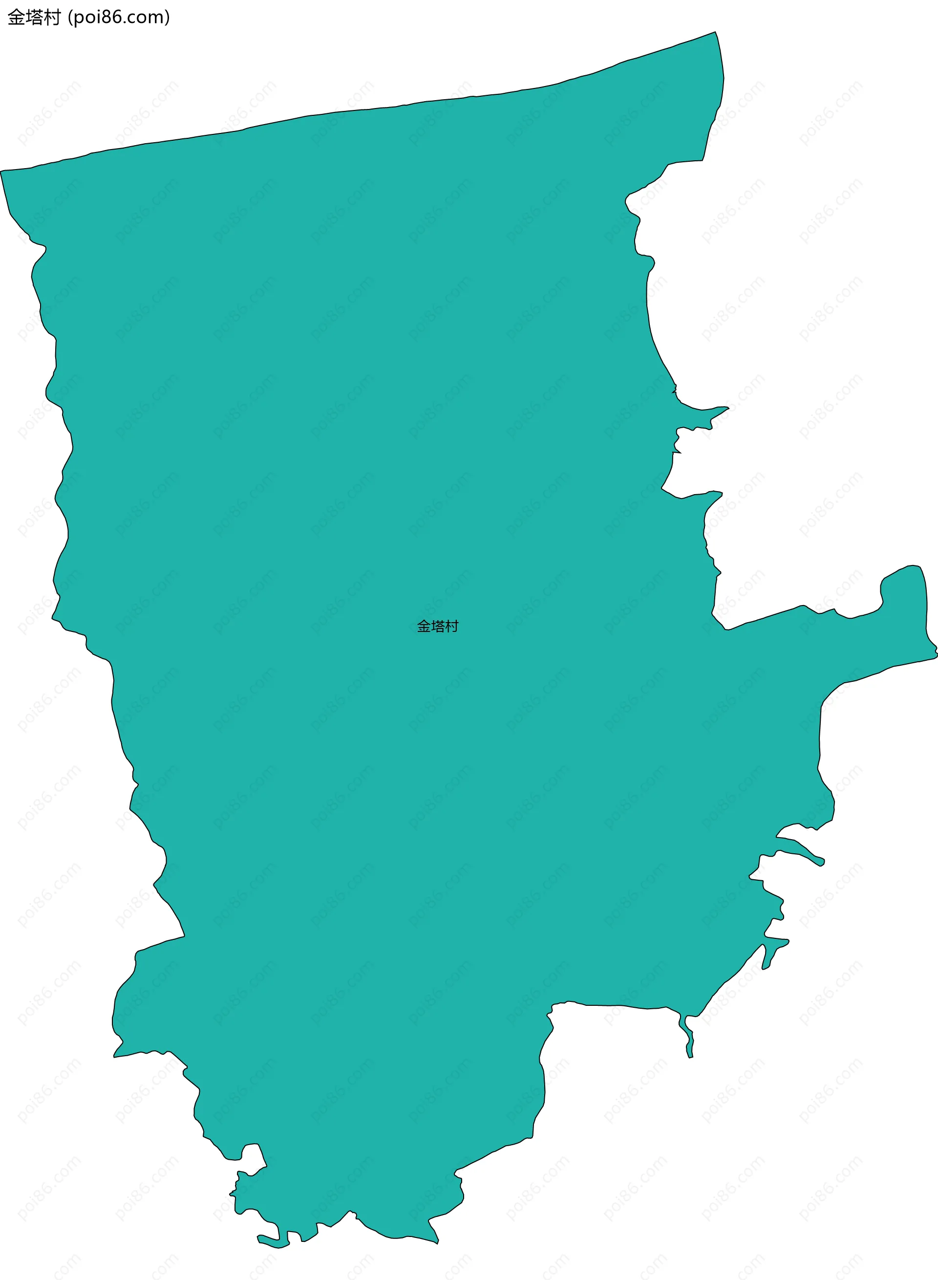 金塔村边界地图