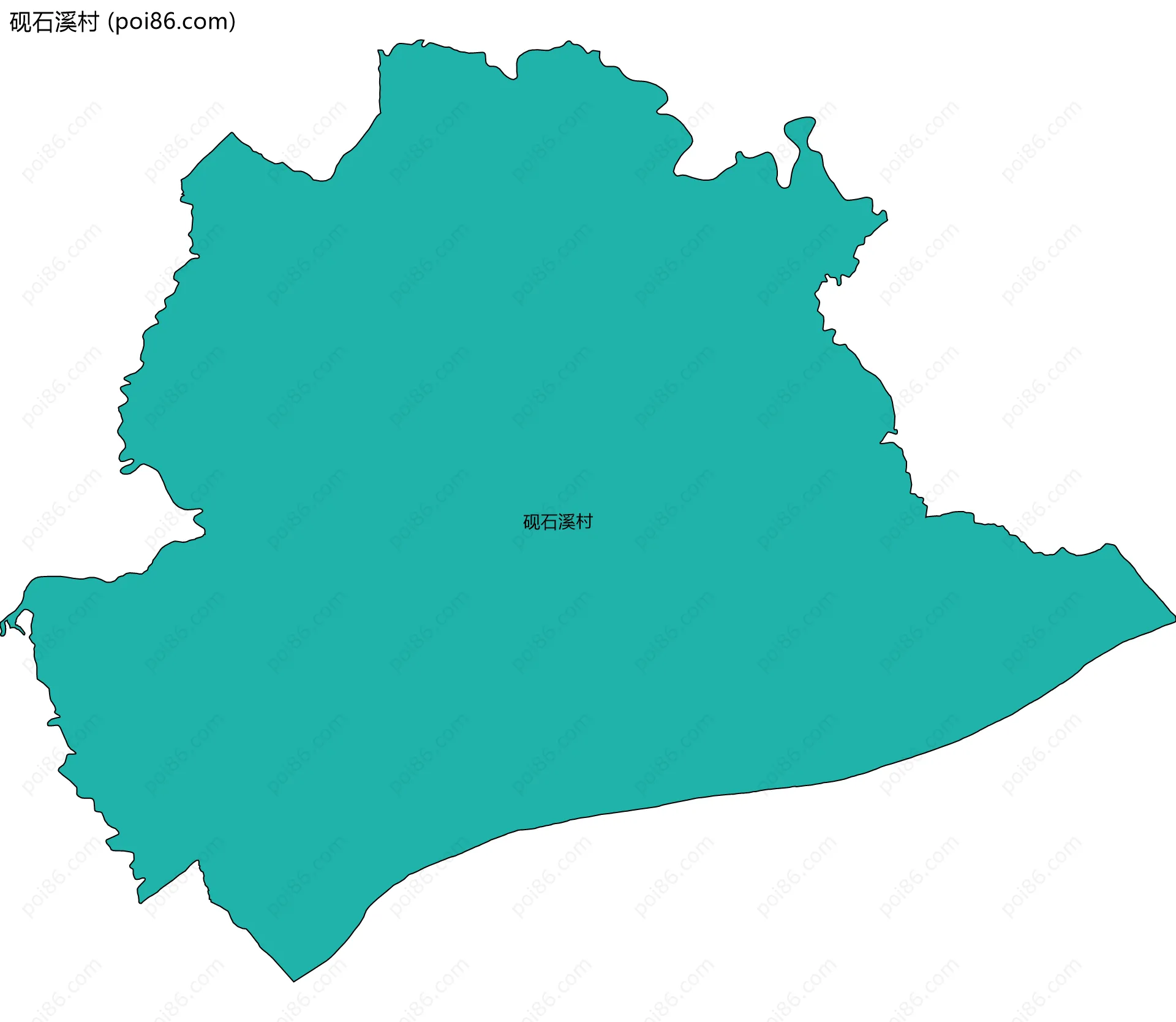 砚石溪村边界地图