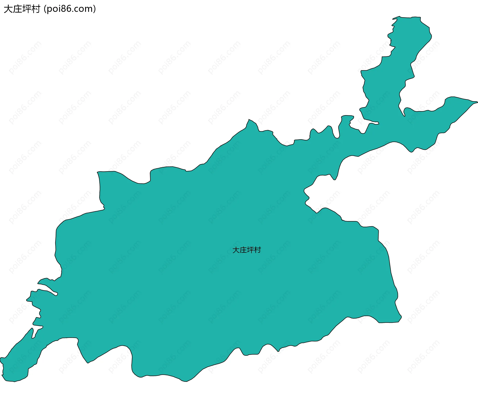 大庄坪村边界地图
