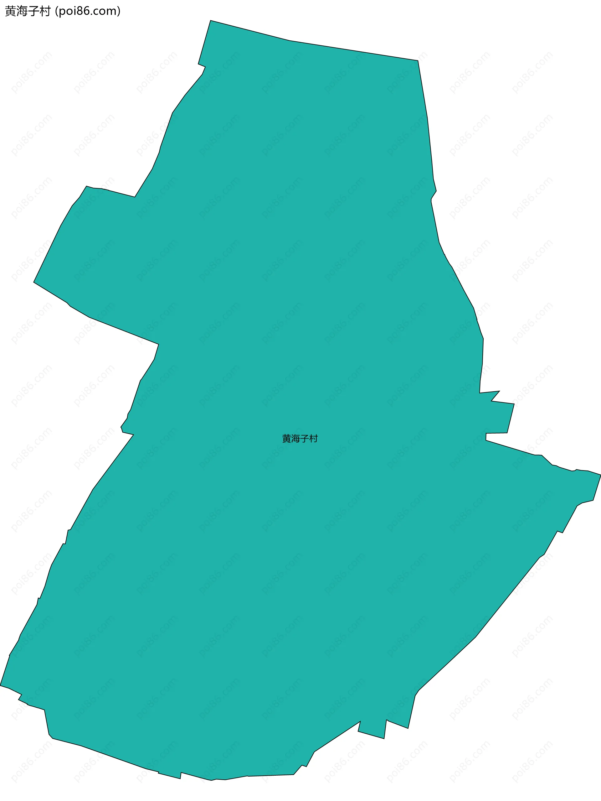 黄海子村边界地图