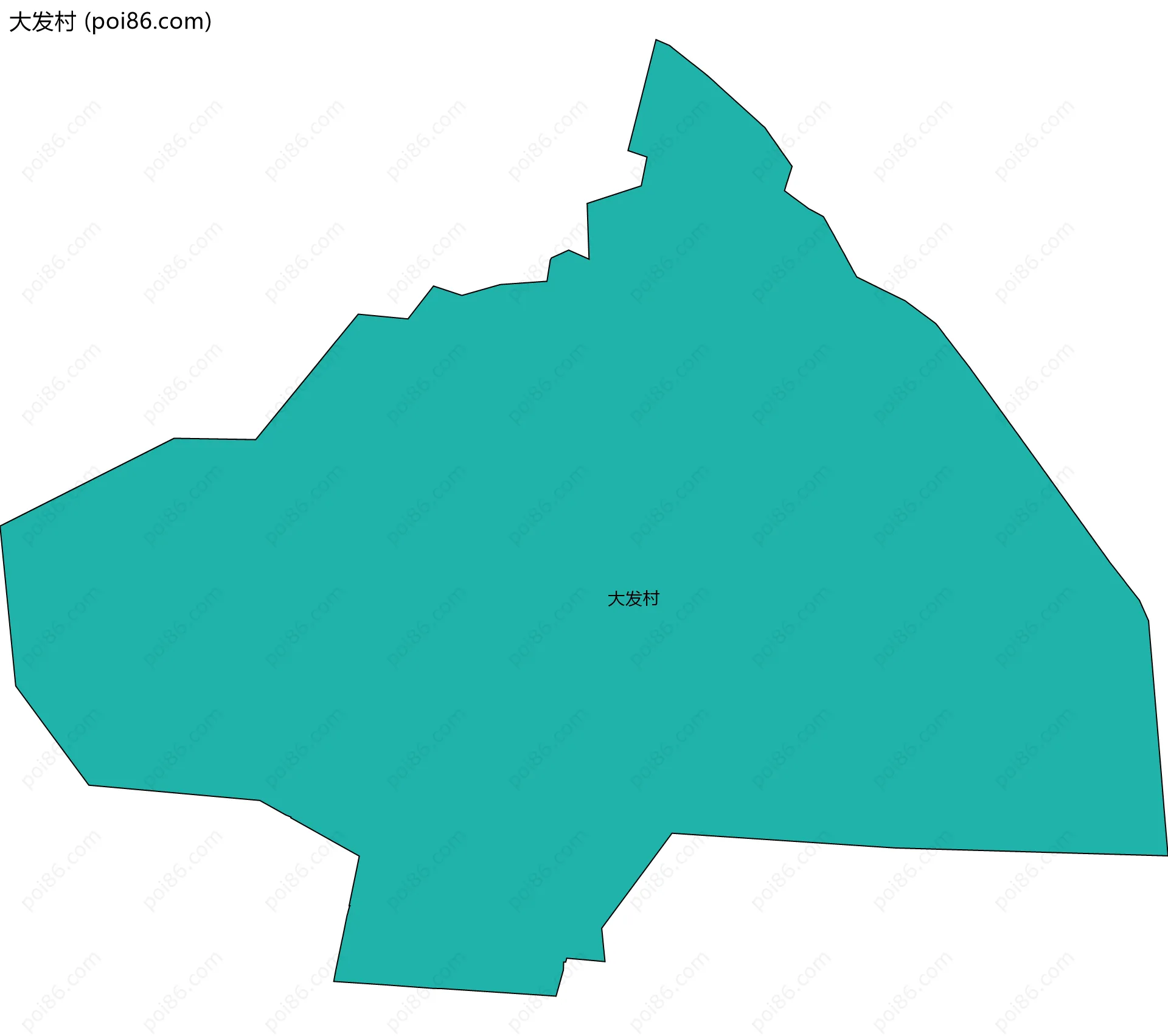 大发村边界地图