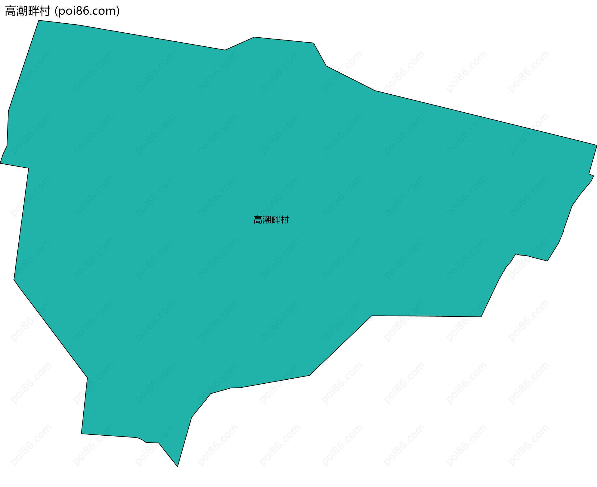 高潮畔村边界地图