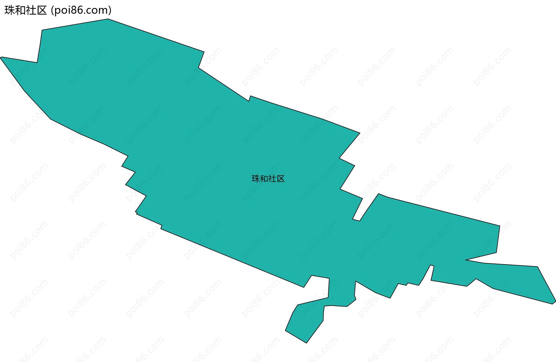 珠和社区边界地图
