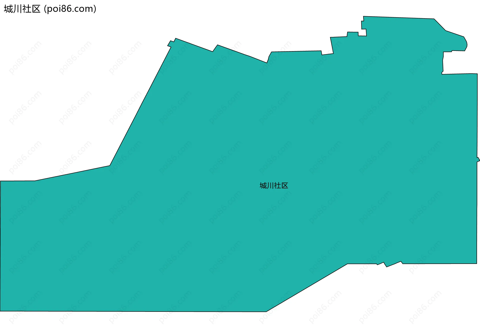城川社区边界地图