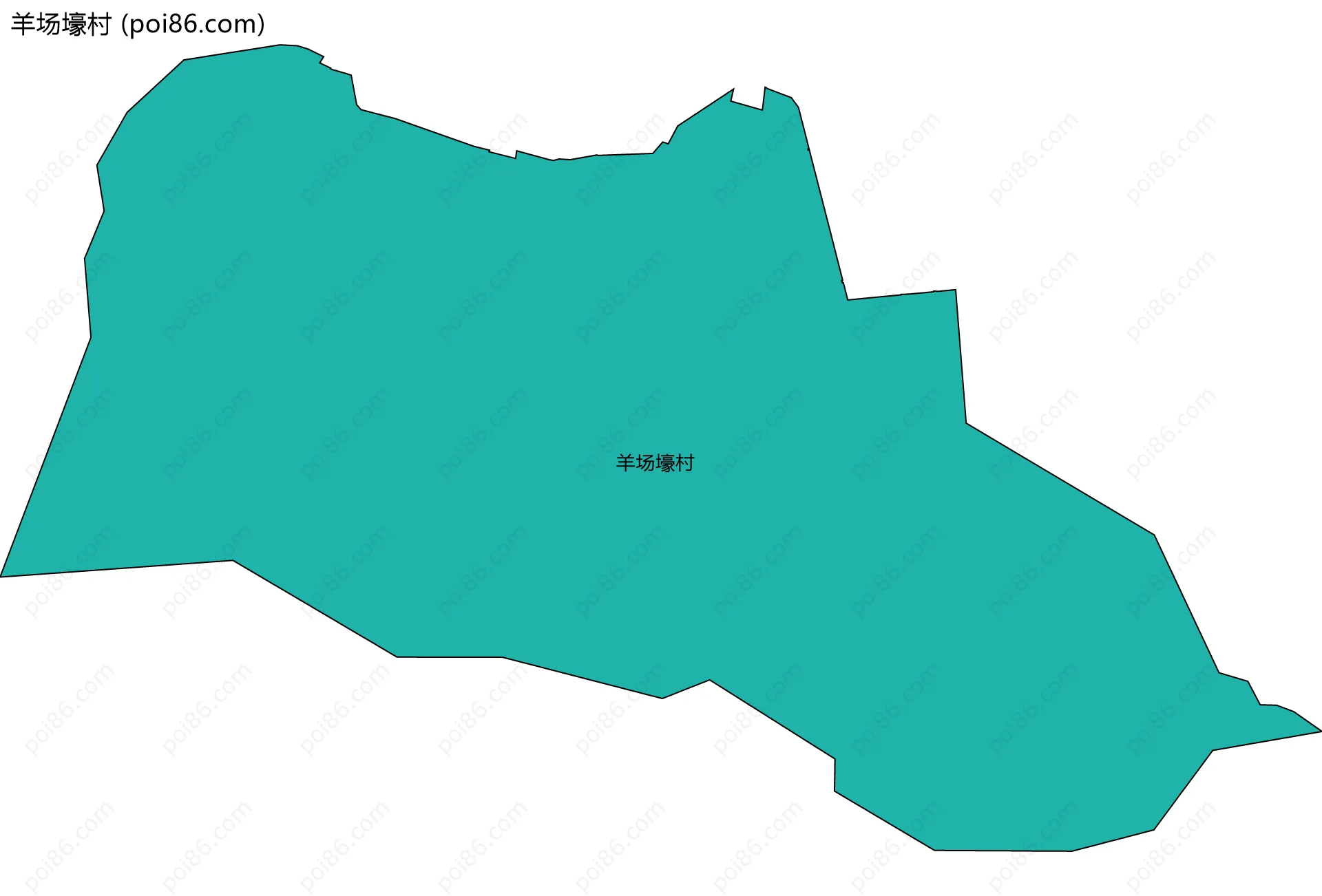 羊场壕村边界地图