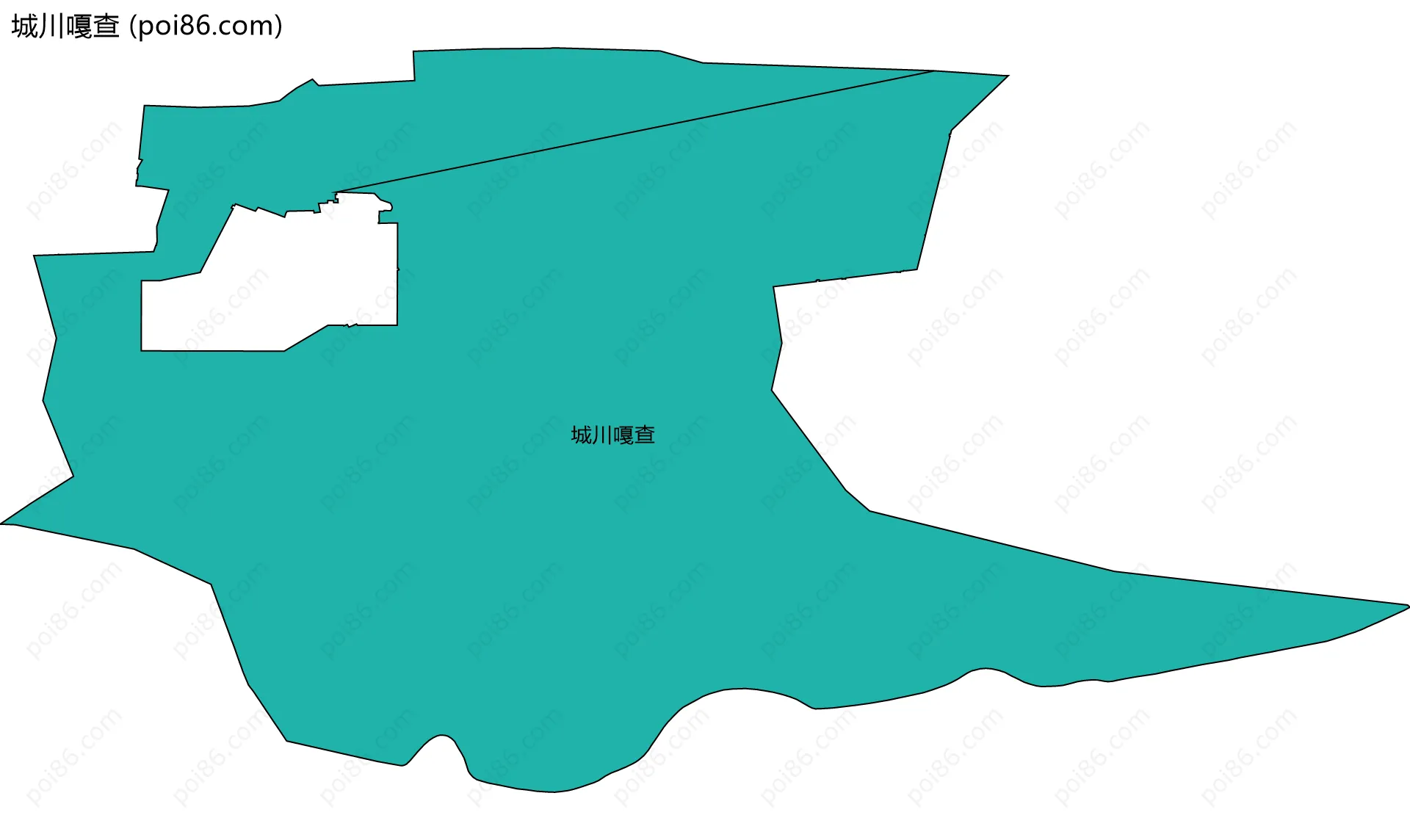 城川嘎查边界地图
