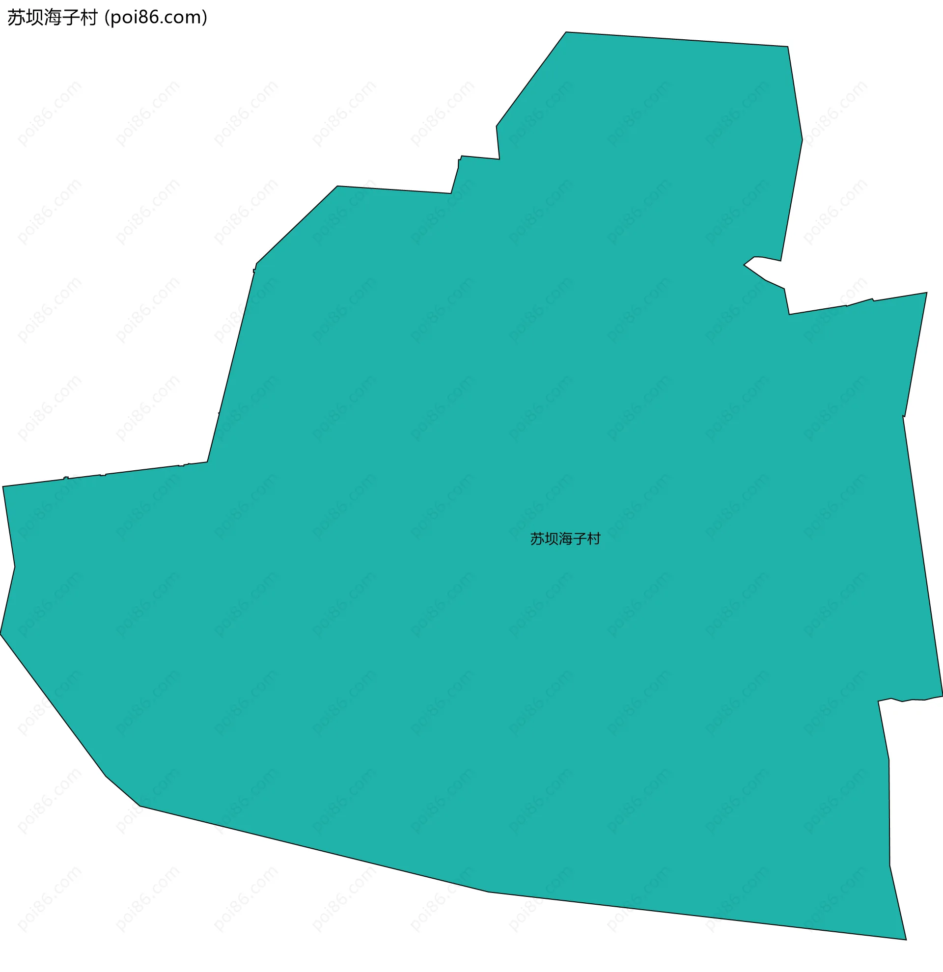 苏坝海子村边界地图