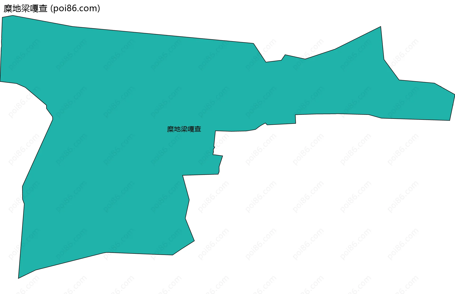 糜地梁嘎查边界地图