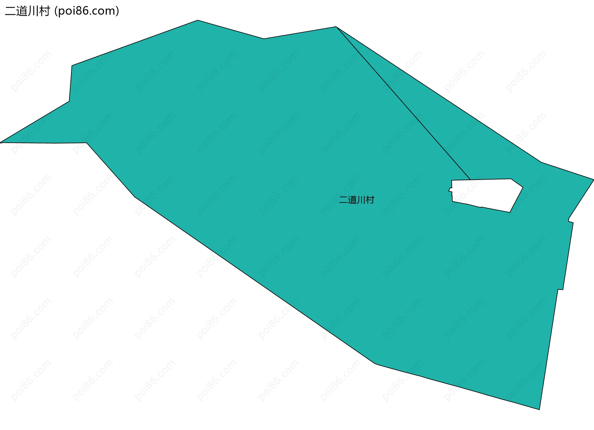二道川村边界地图