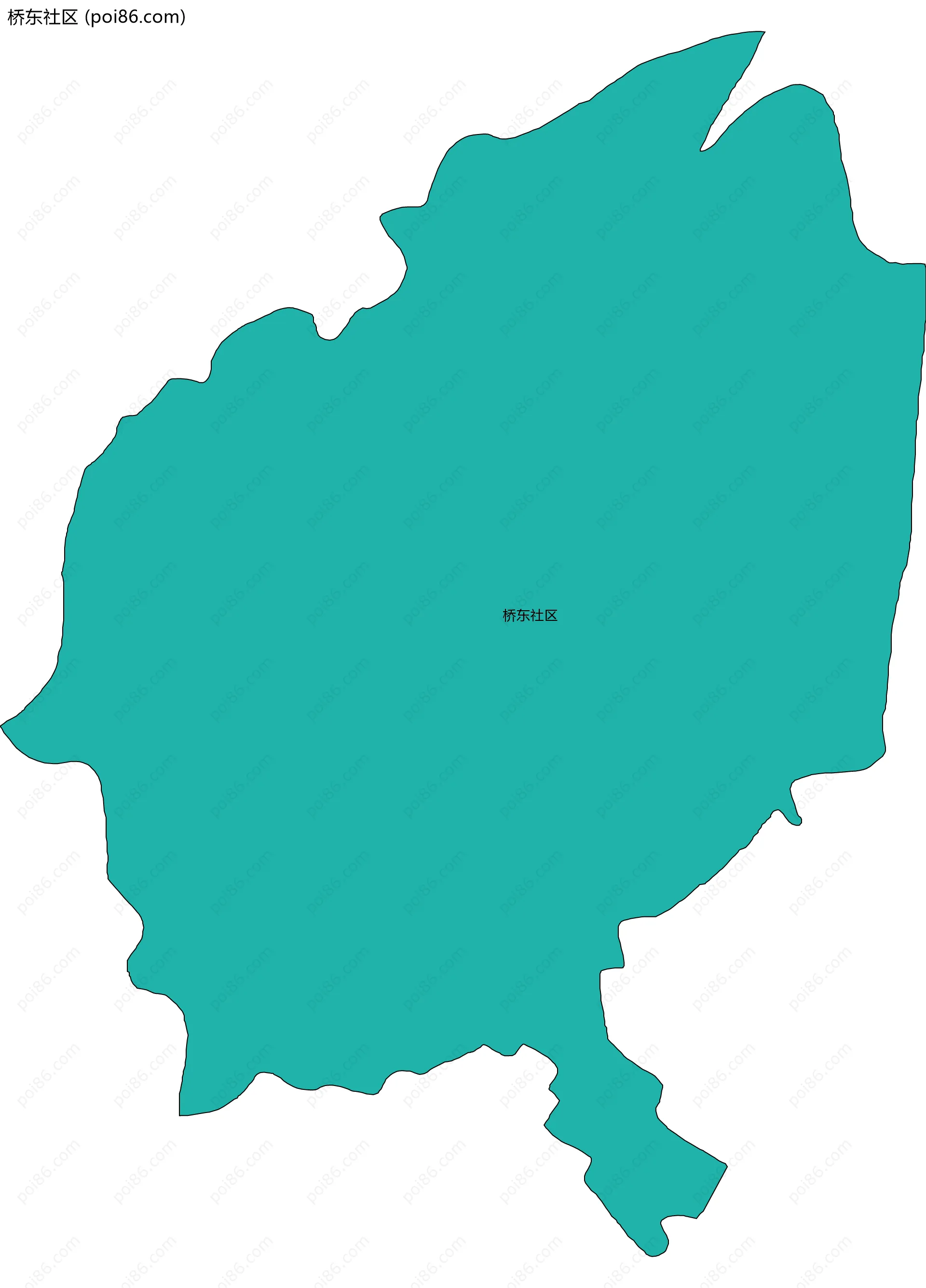 桥东社区边界地图