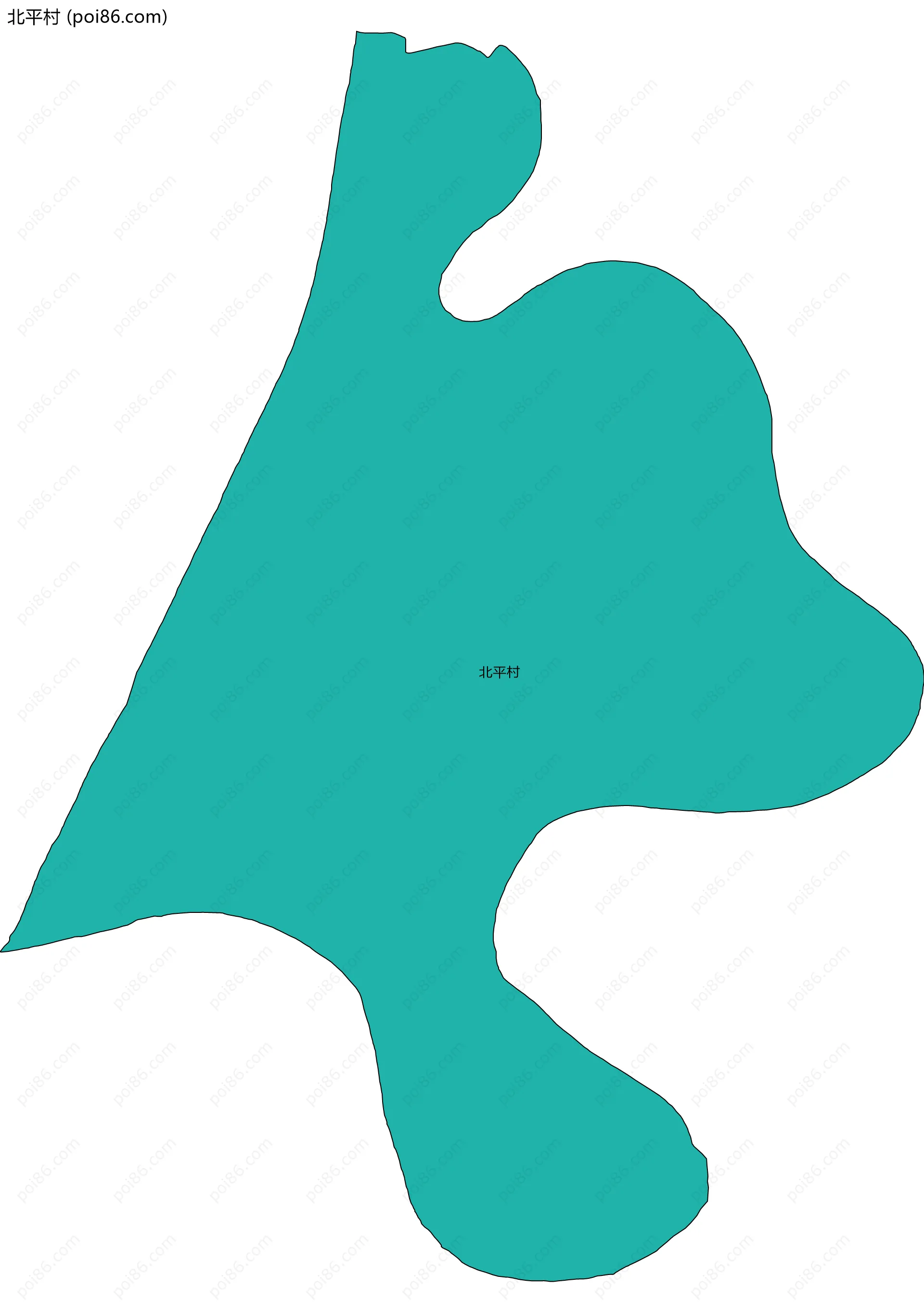 北平村边界地图