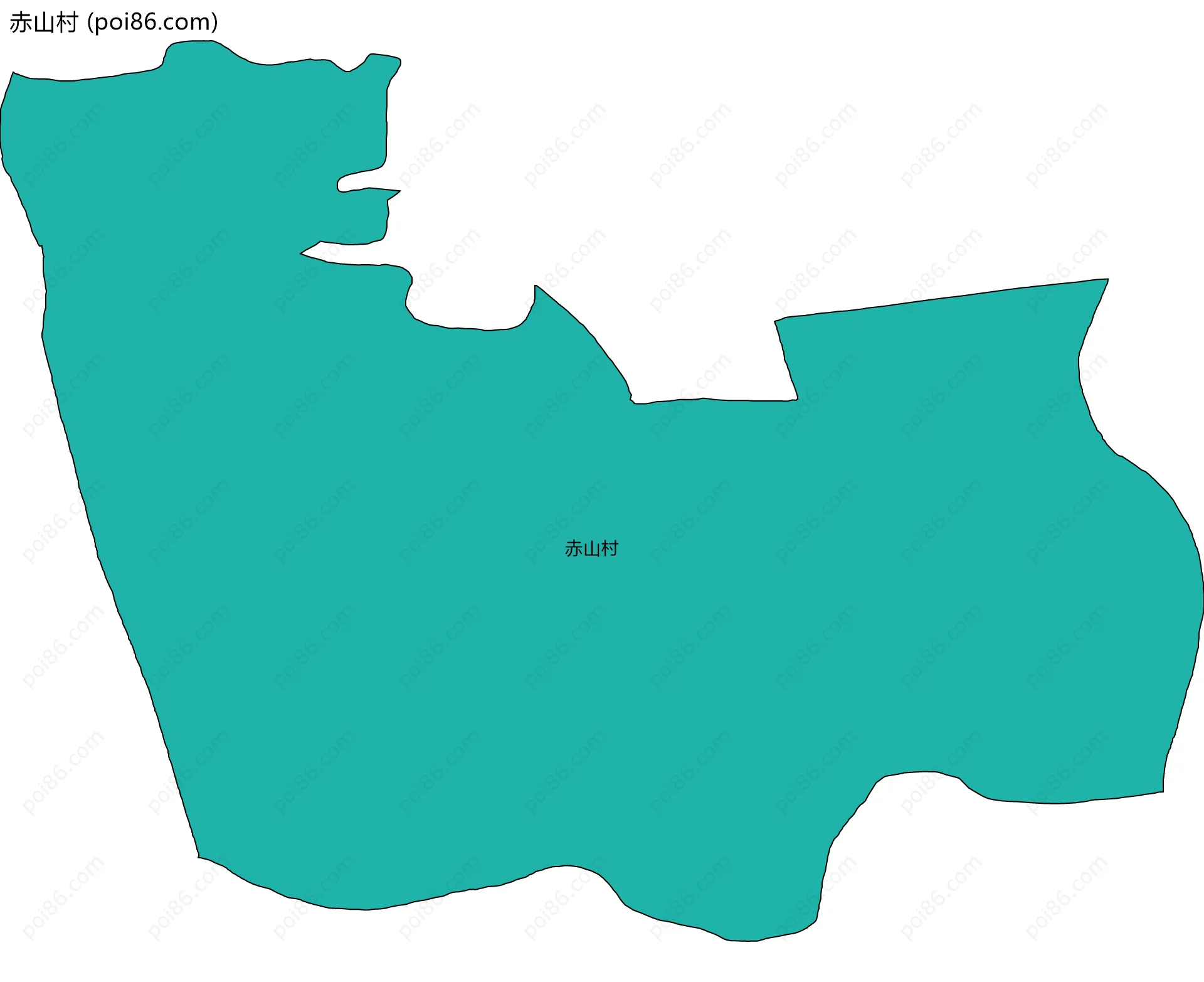 赤山村边界地图