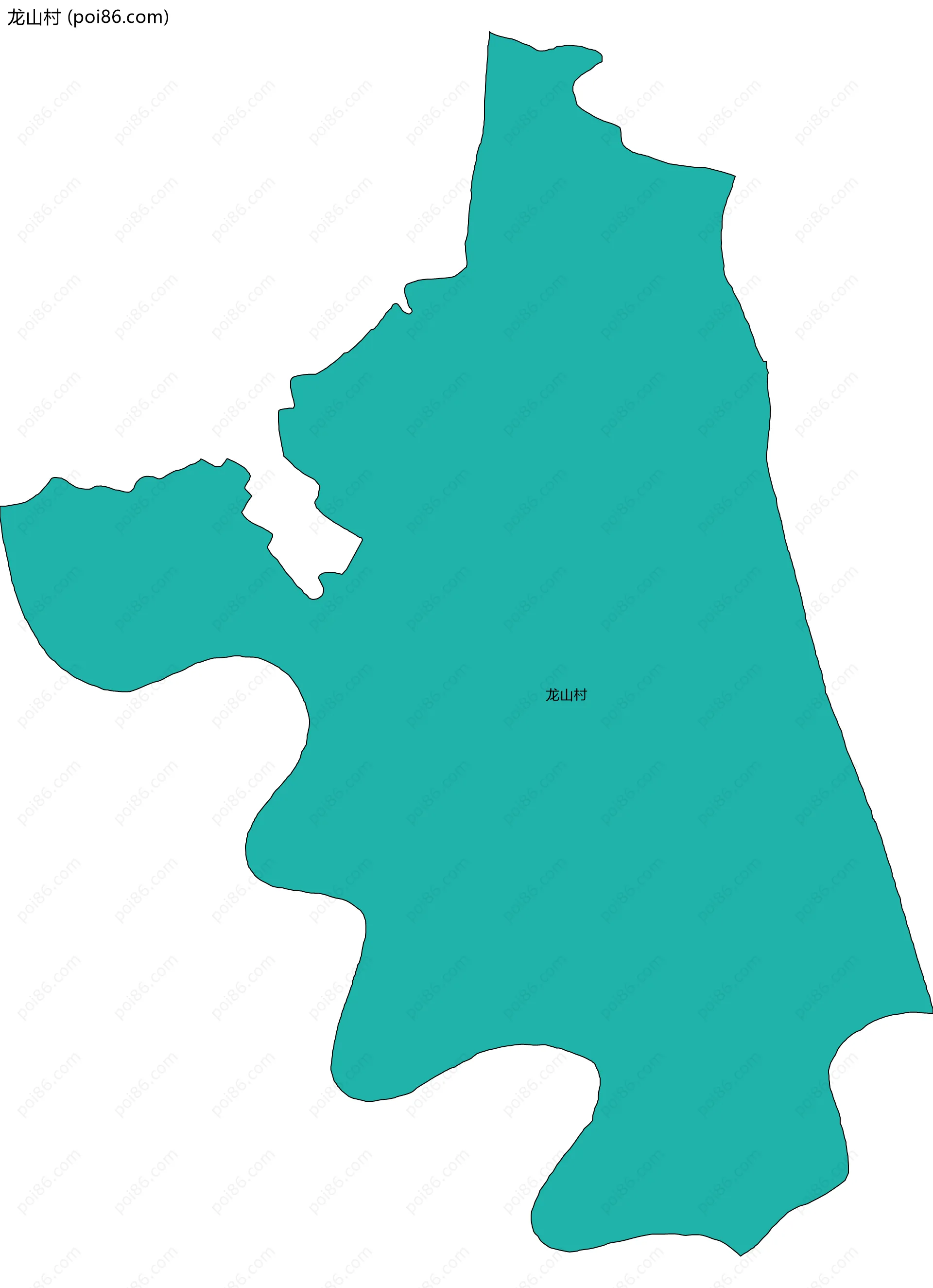 龙山村边界地图