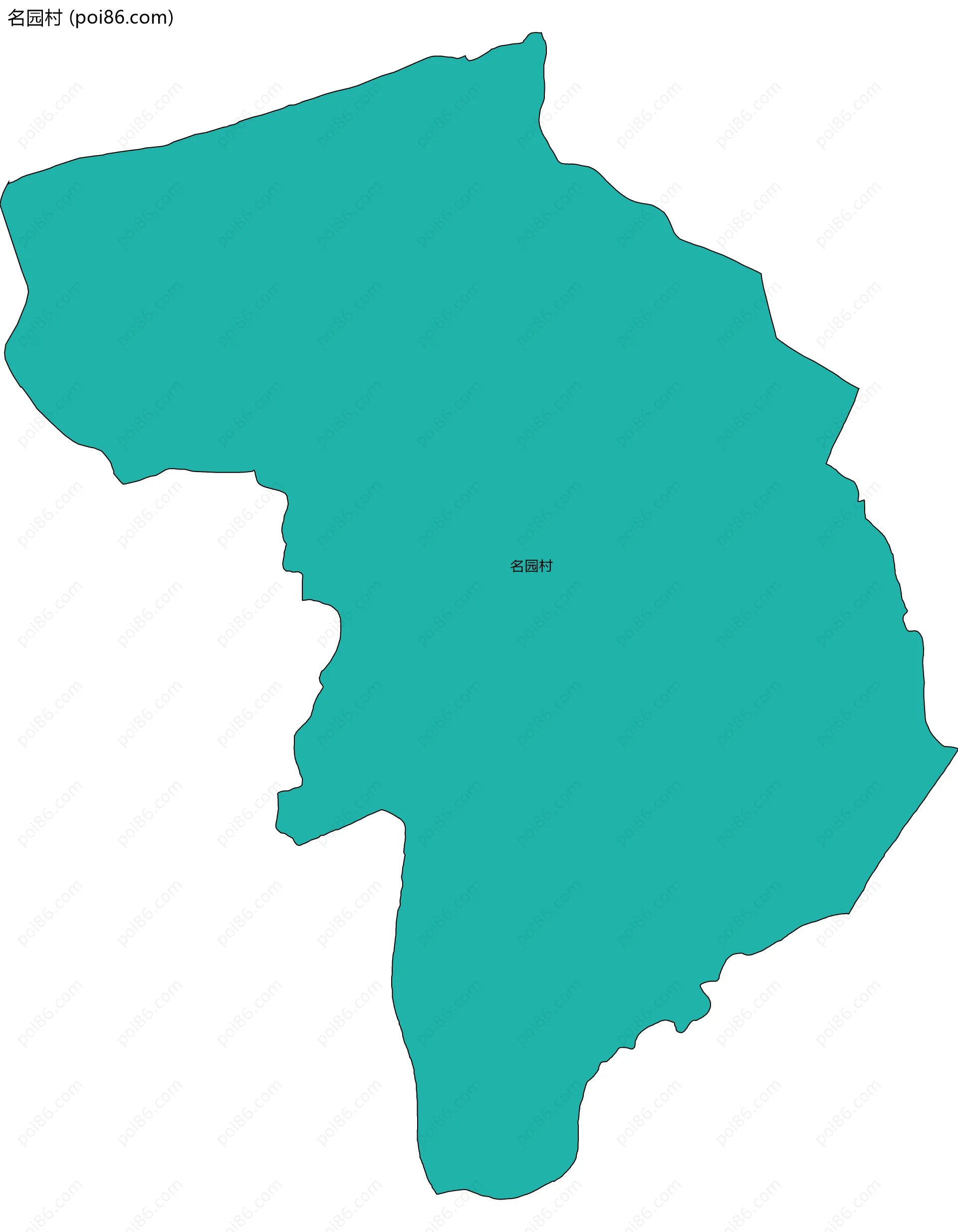 名园村边界地图