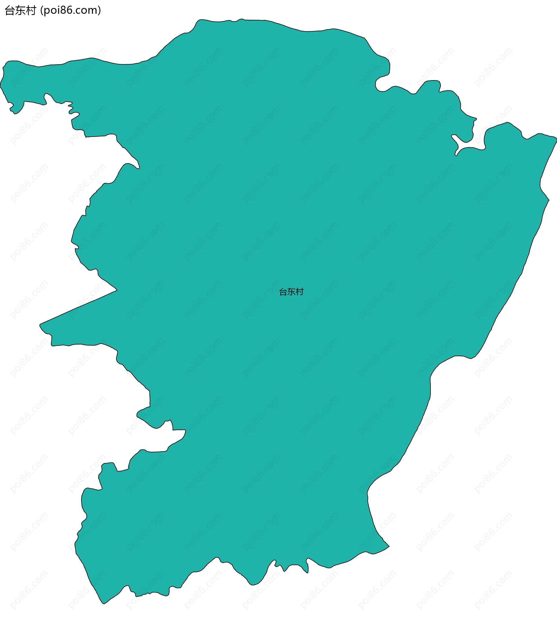 台东村边界地图