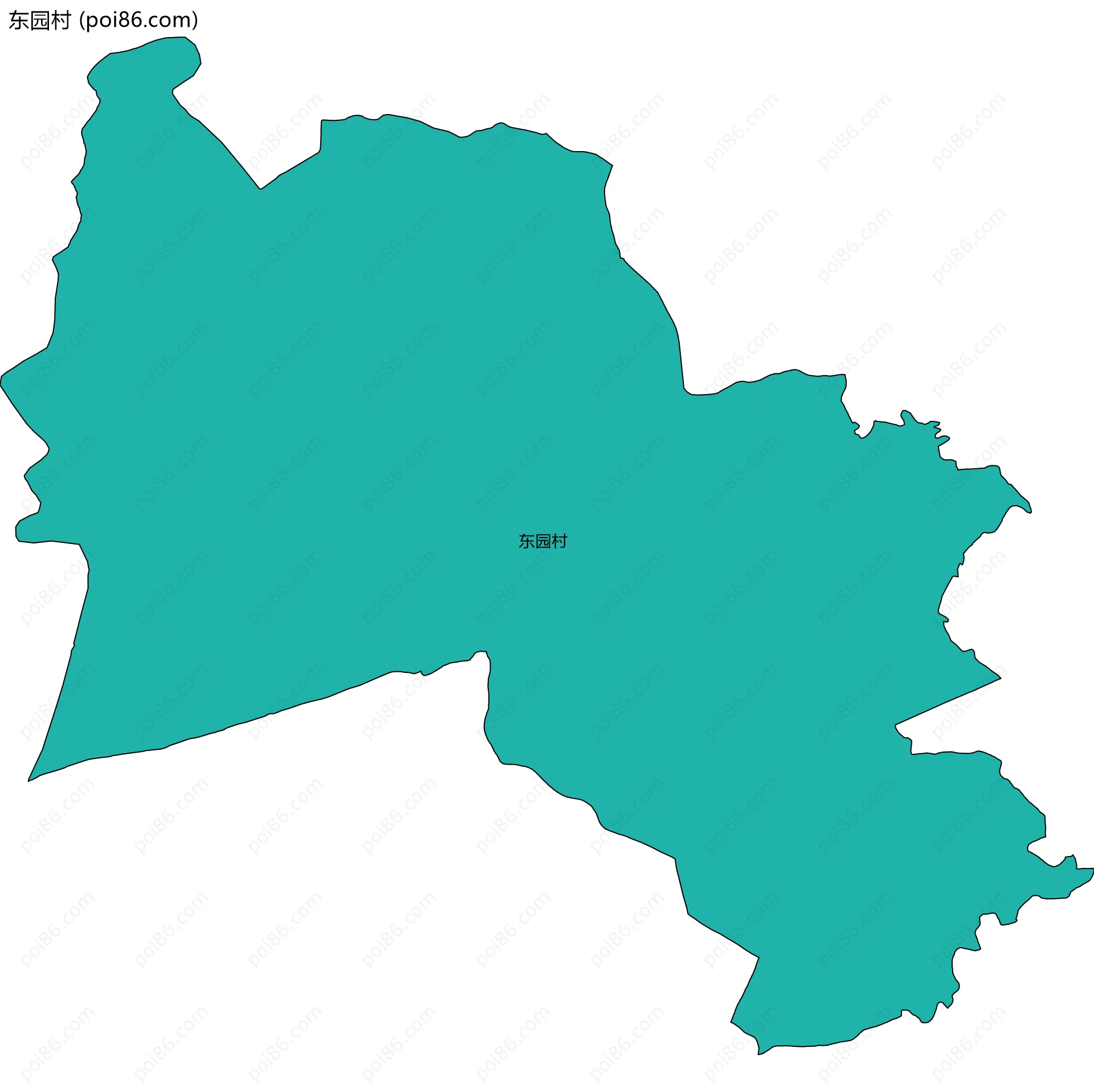 东园村边界地图