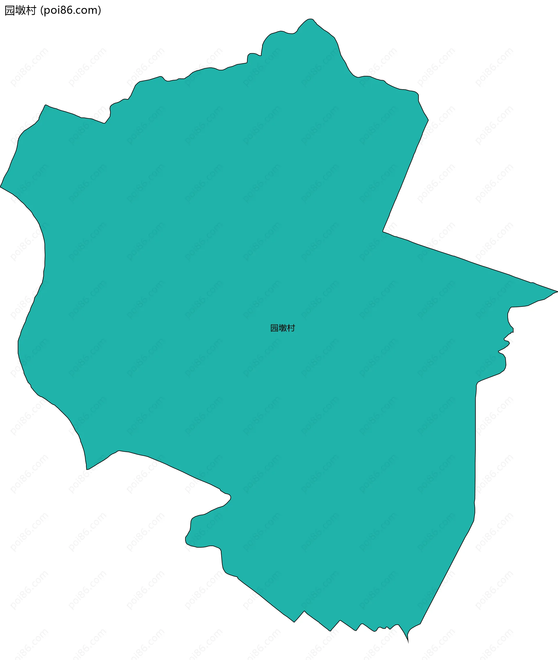 园墩村边界地图