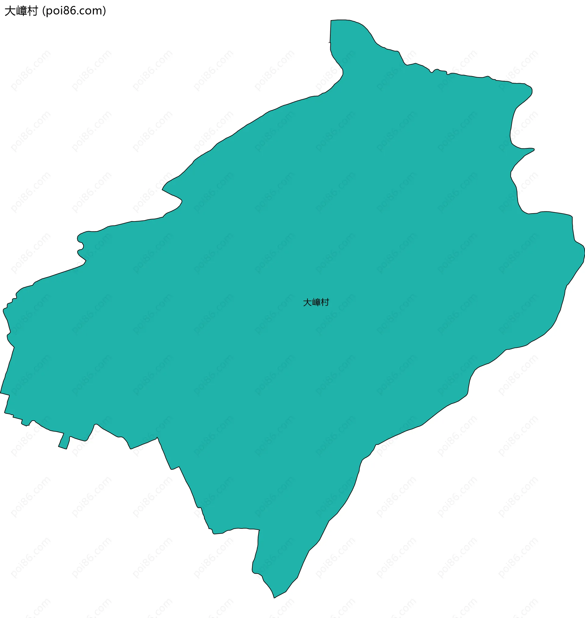 大嶂村边界地图