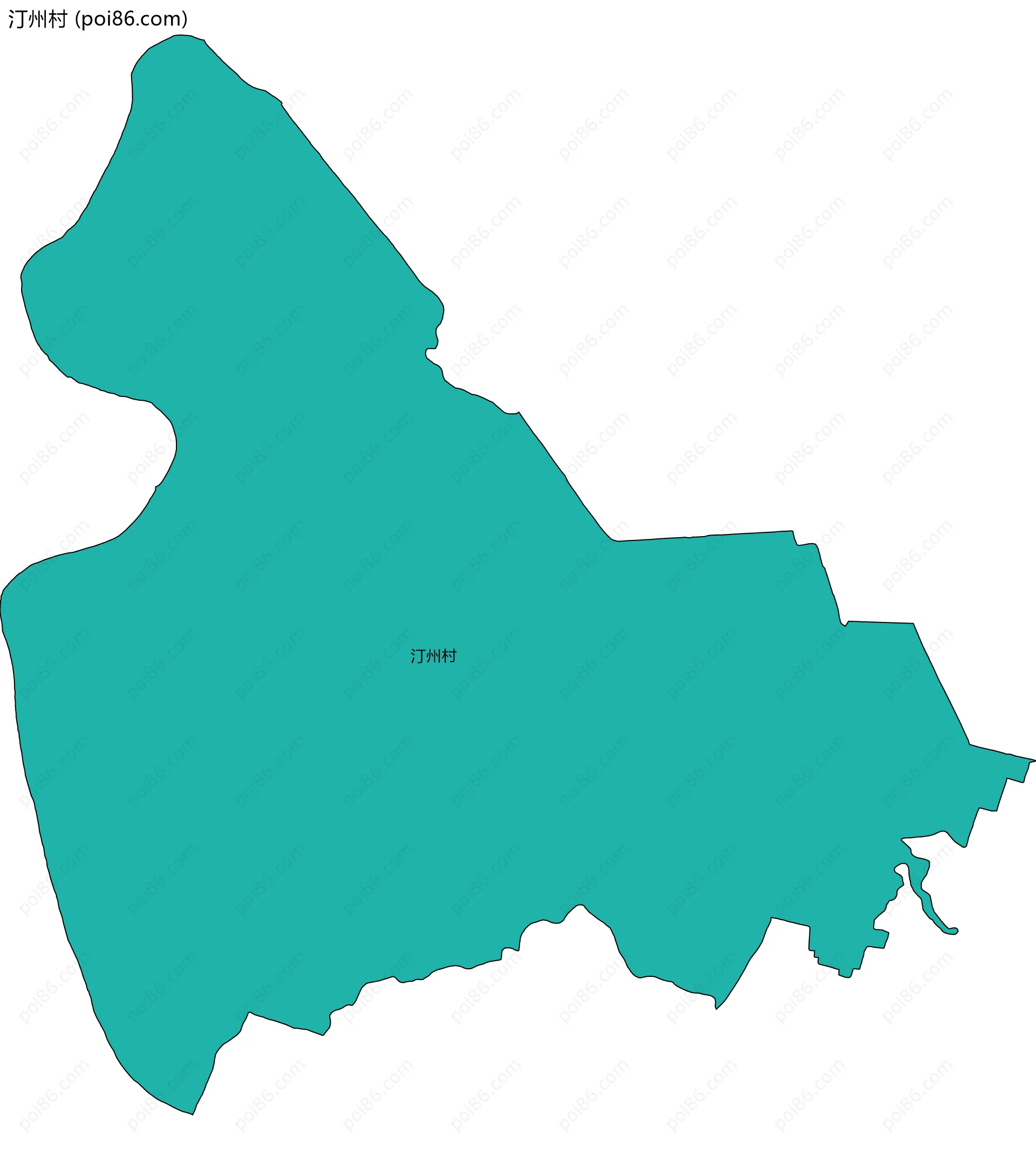 汀州村边界地图