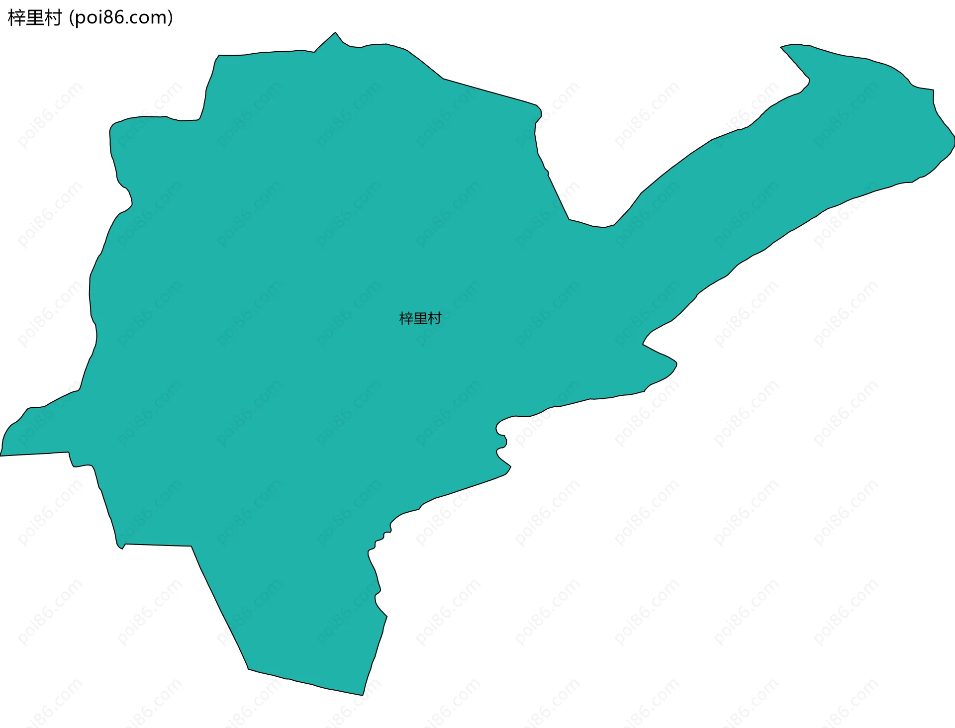 梓里村边界地图