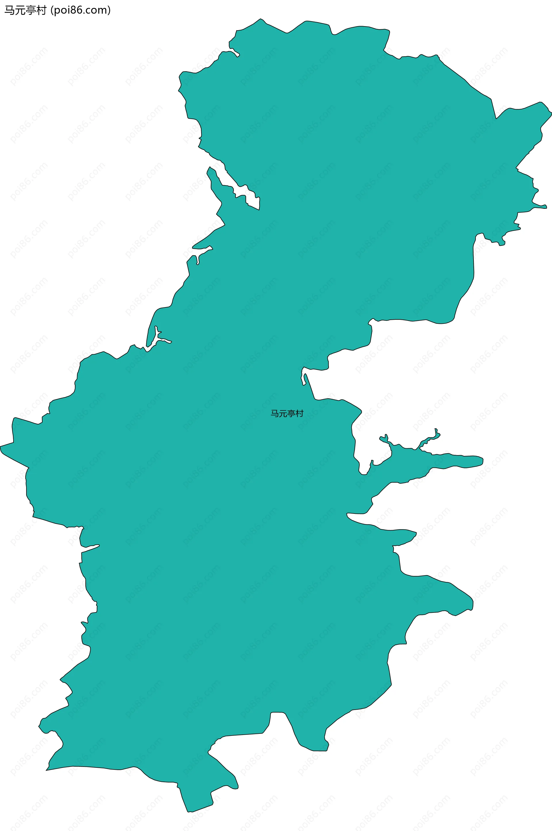 马元亭村边界地图