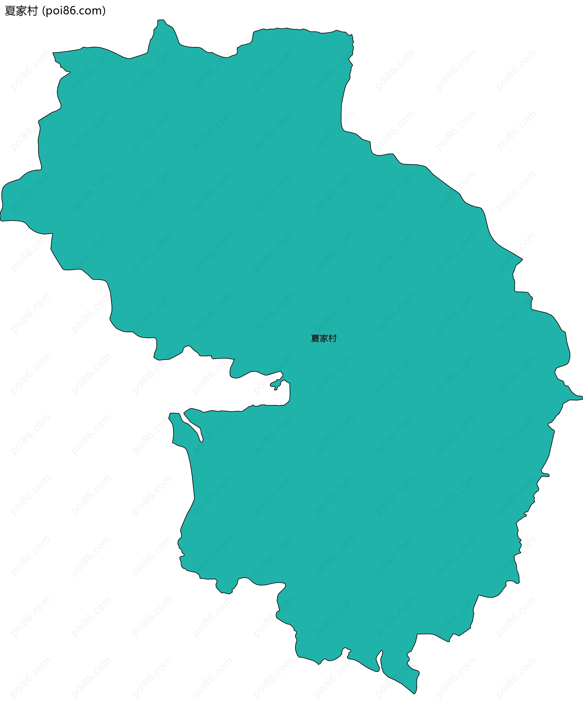 夏家村边界地图