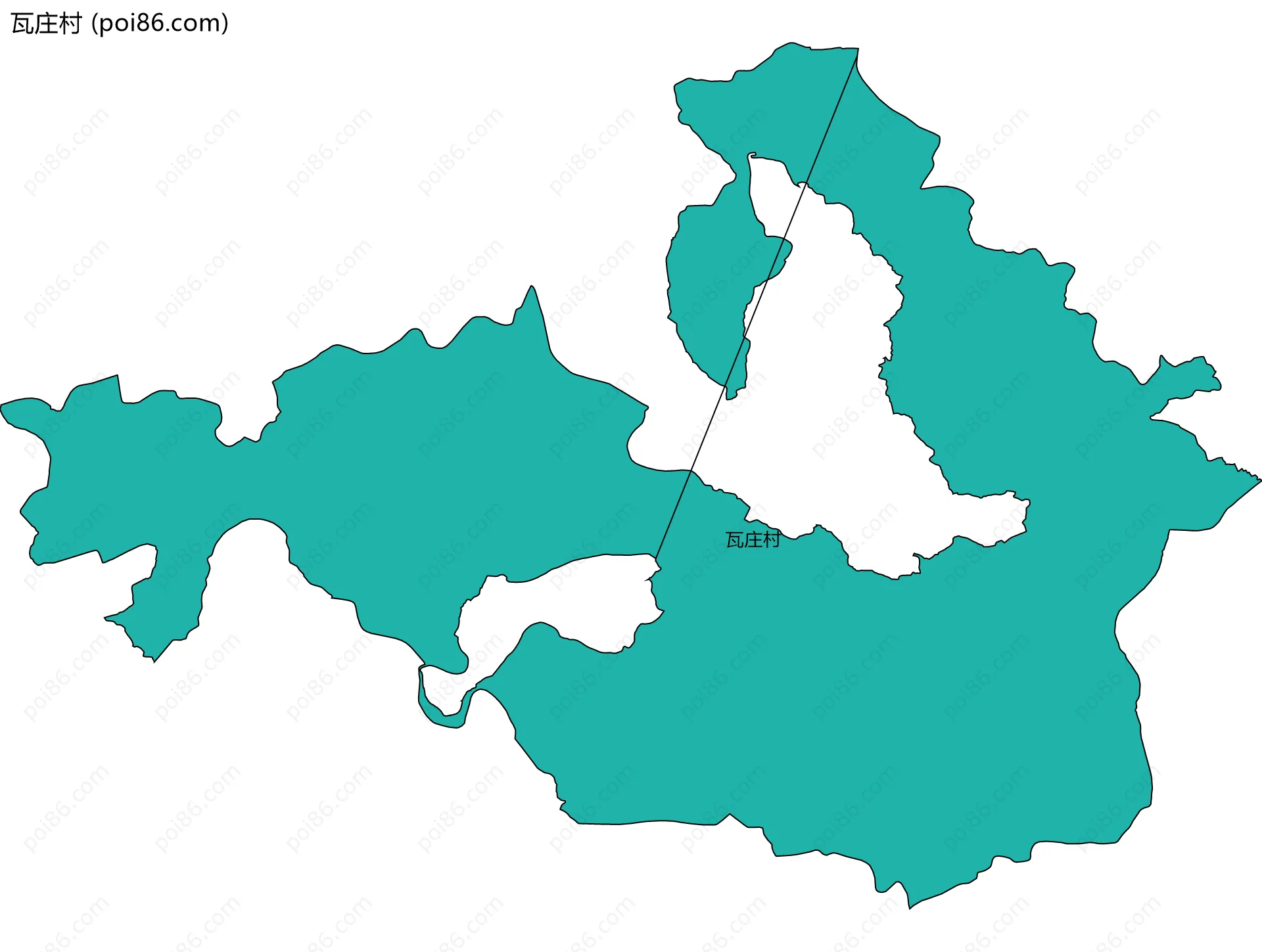 瓦庄村边界地图